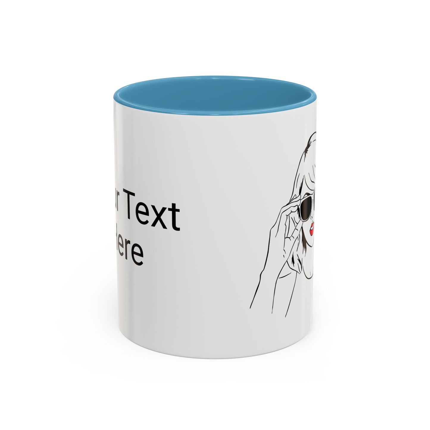 TAYLOR with Red Lips - Mug 11oz & 15oz with Vibrant Colors (CAN PERSONALIZE w/Text) - Tammy & Friends Travel