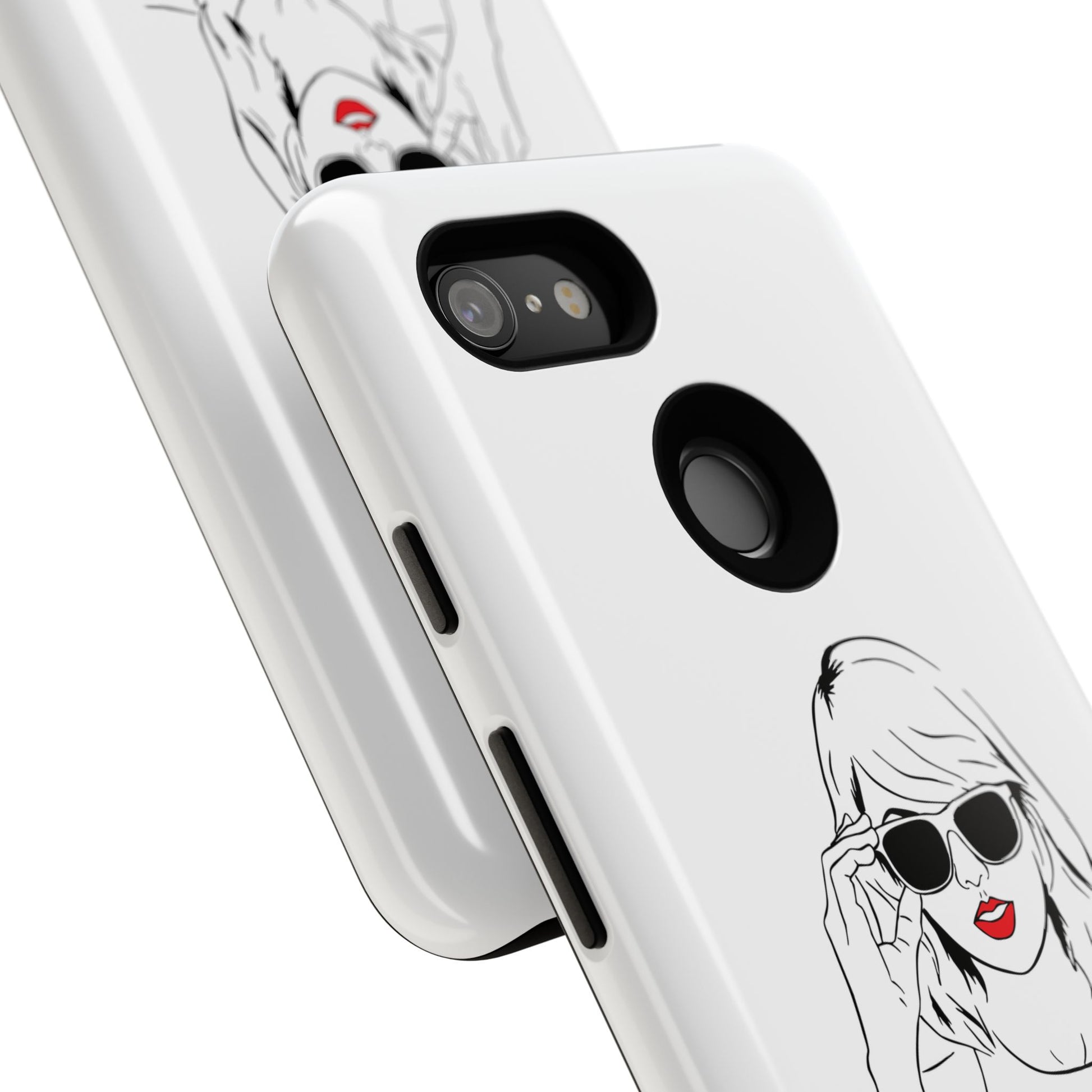 TAYLOR with RED LIPS - OLDER Model Phone Cases (CAN PERSONALIZE) - Tammy & Friends Travel