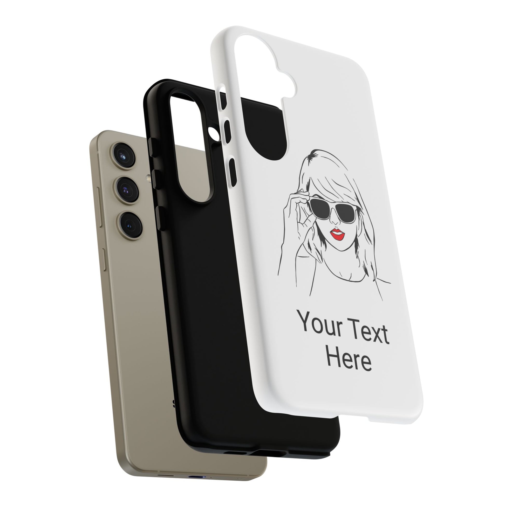 TAYLOR with RED LIPS - OLDER Model Phone Cases (CAN PERSONALIZE) - Tammy & Friends Travel
