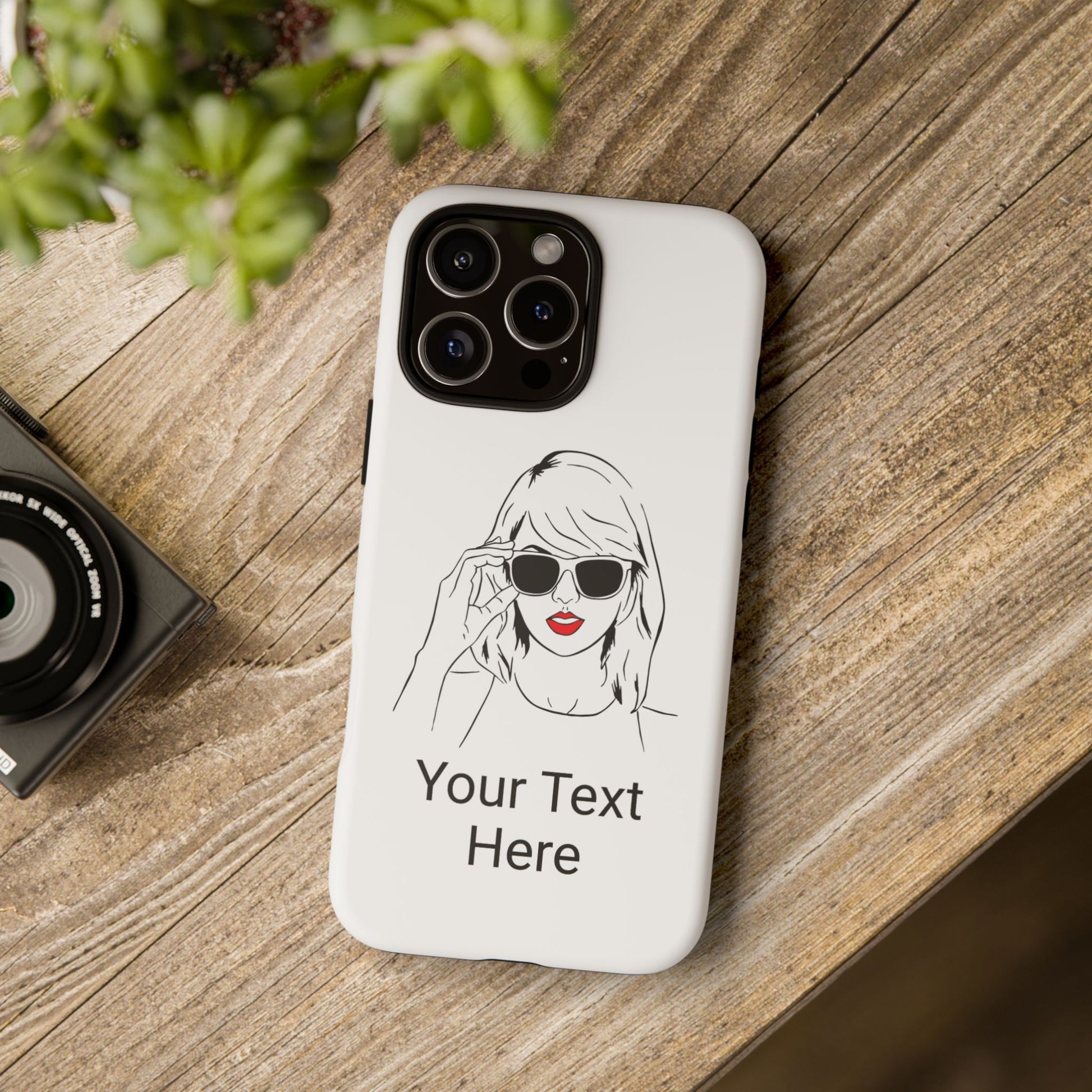 TAYLOR with RED LIPS - NEWER Phone Cases (CAN PERSONALIZE) - Tammy & Friends Travel