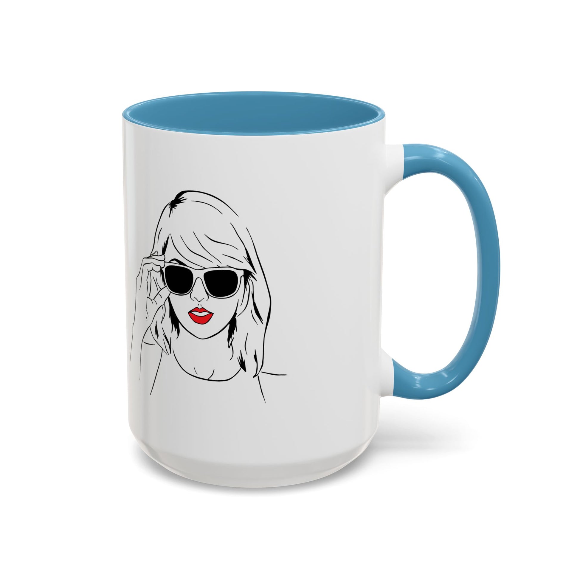 TAYLOR with Red Lips - Mug 11oz & 15oz with Vibrant Colors (CAN PERSONALIZE w/Text) - Tammy & Friends Travel