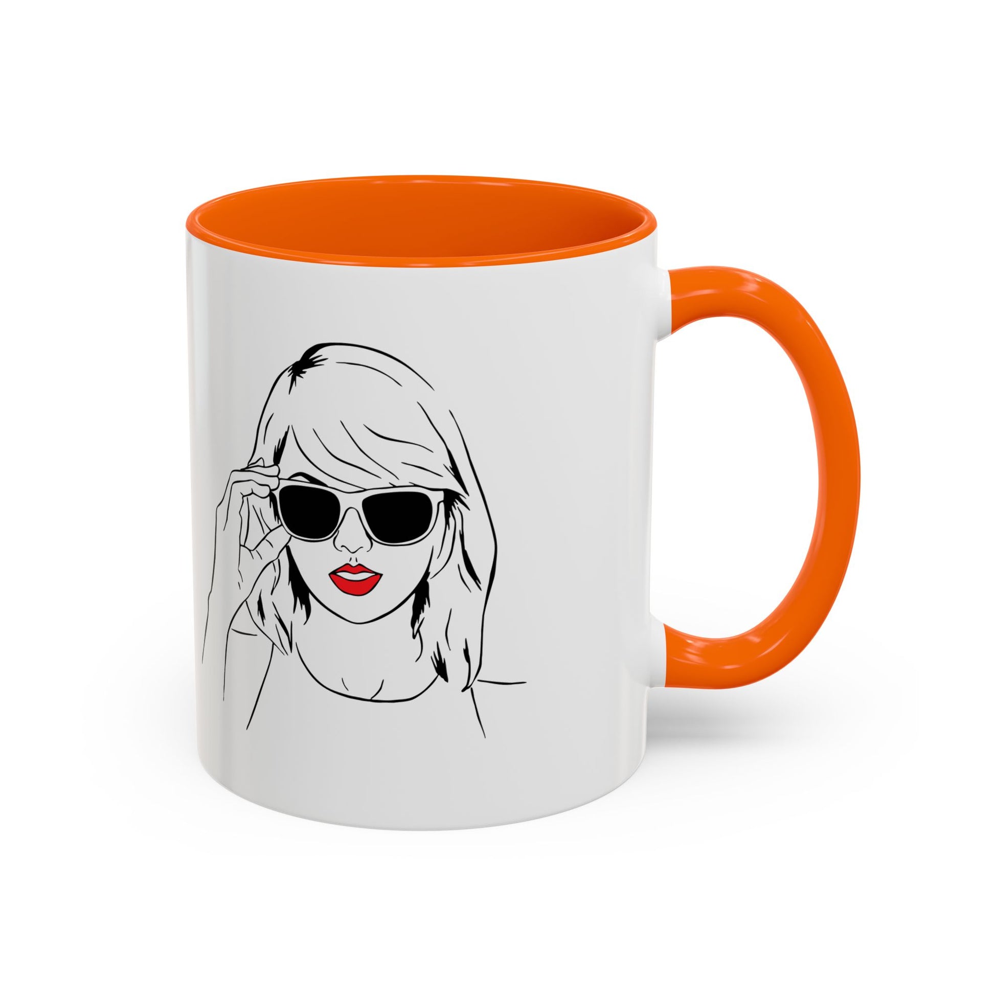 TAYLOR with Red Lips - Mug 11oz & 15oz with Vibrant Colors (CAN PERSONALIZE w/Text) - Tammy & Friends Travel