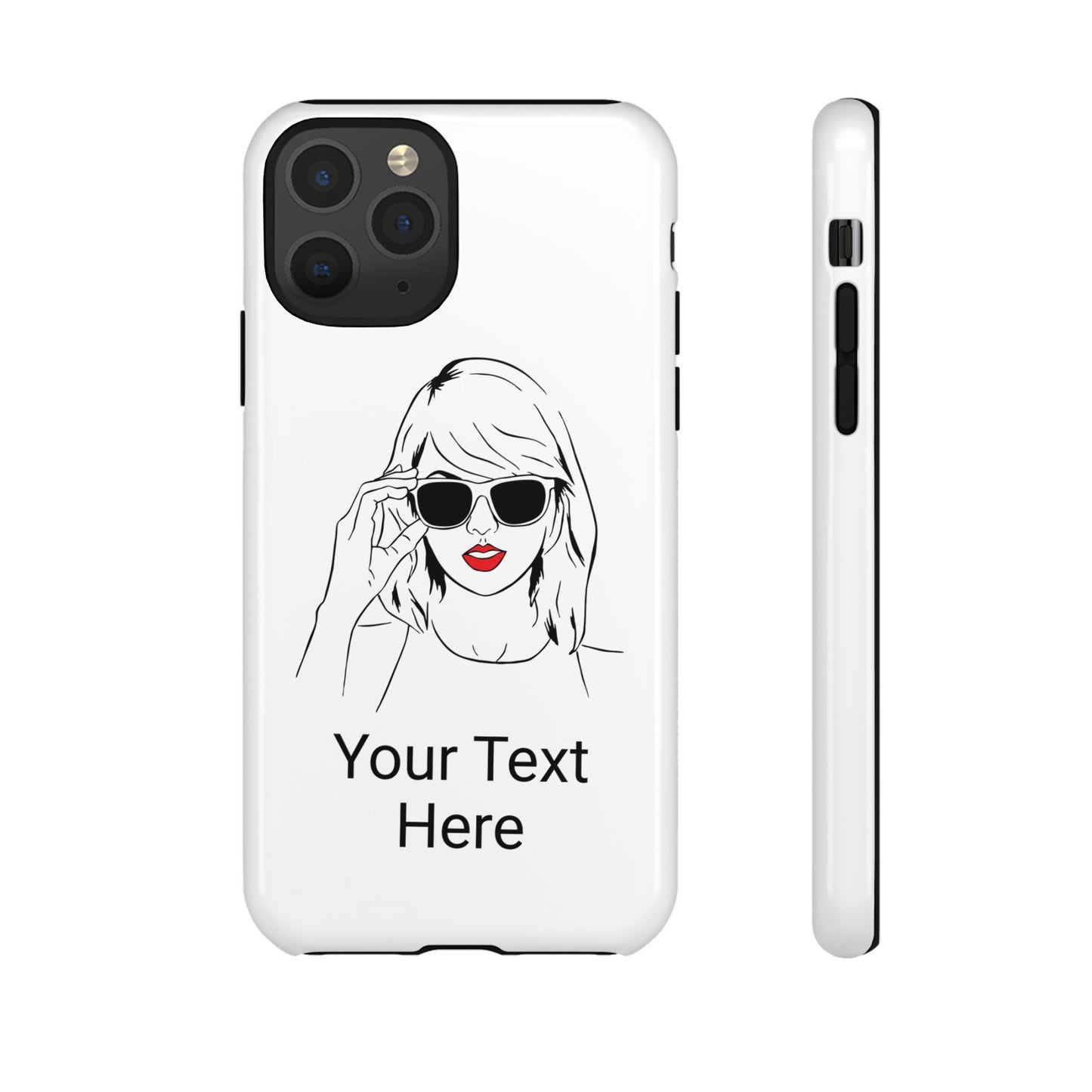 TAYLOR with RED LIPS - OLDER Model Phone Cases (CAN PERSONALIZE) - Tammy & Friends Travel