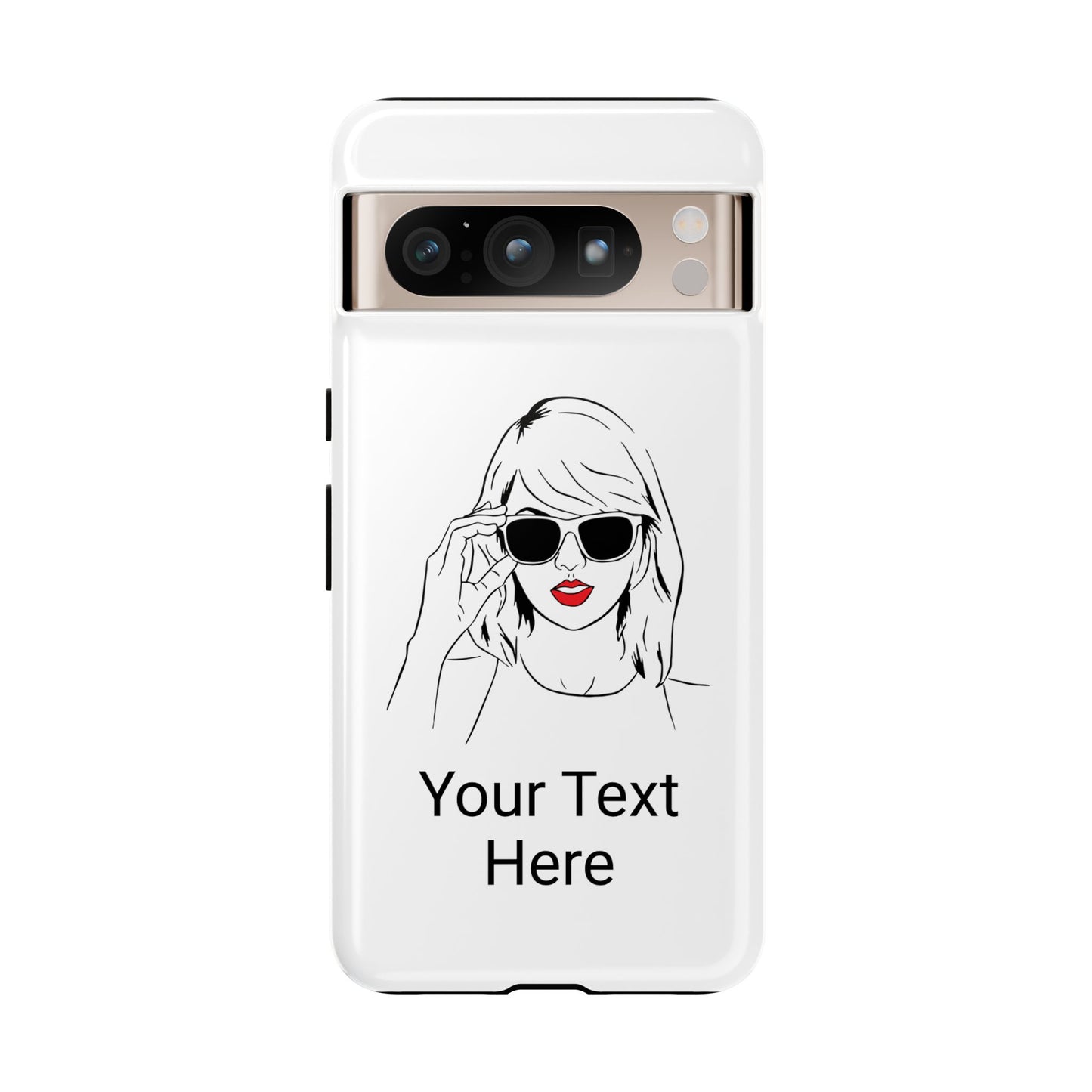 TAYLOR with RED LIPS - NEWER Phone Cases (CAN PERSONALIZE) - Tammy & Friends Travel