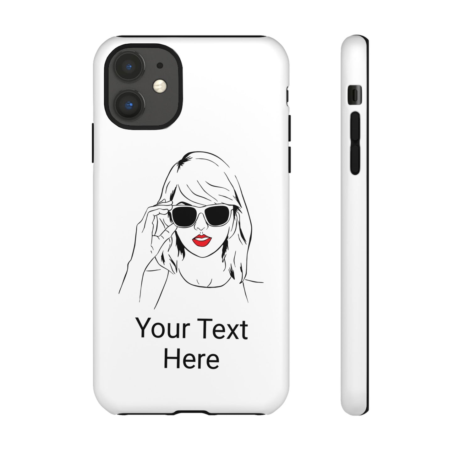 TAYLOR with RED LIPS - OLDER Model Phone Cases (CAN PERSONALIZE) - Tammy & Friends Travel