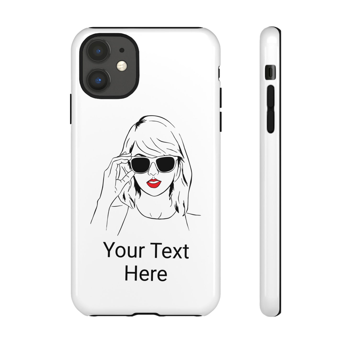 TAYLOR with RED LIPS - OLDER Model Phone Cases (CAN PERSONALIZE) - Tammy & Friends Travel
