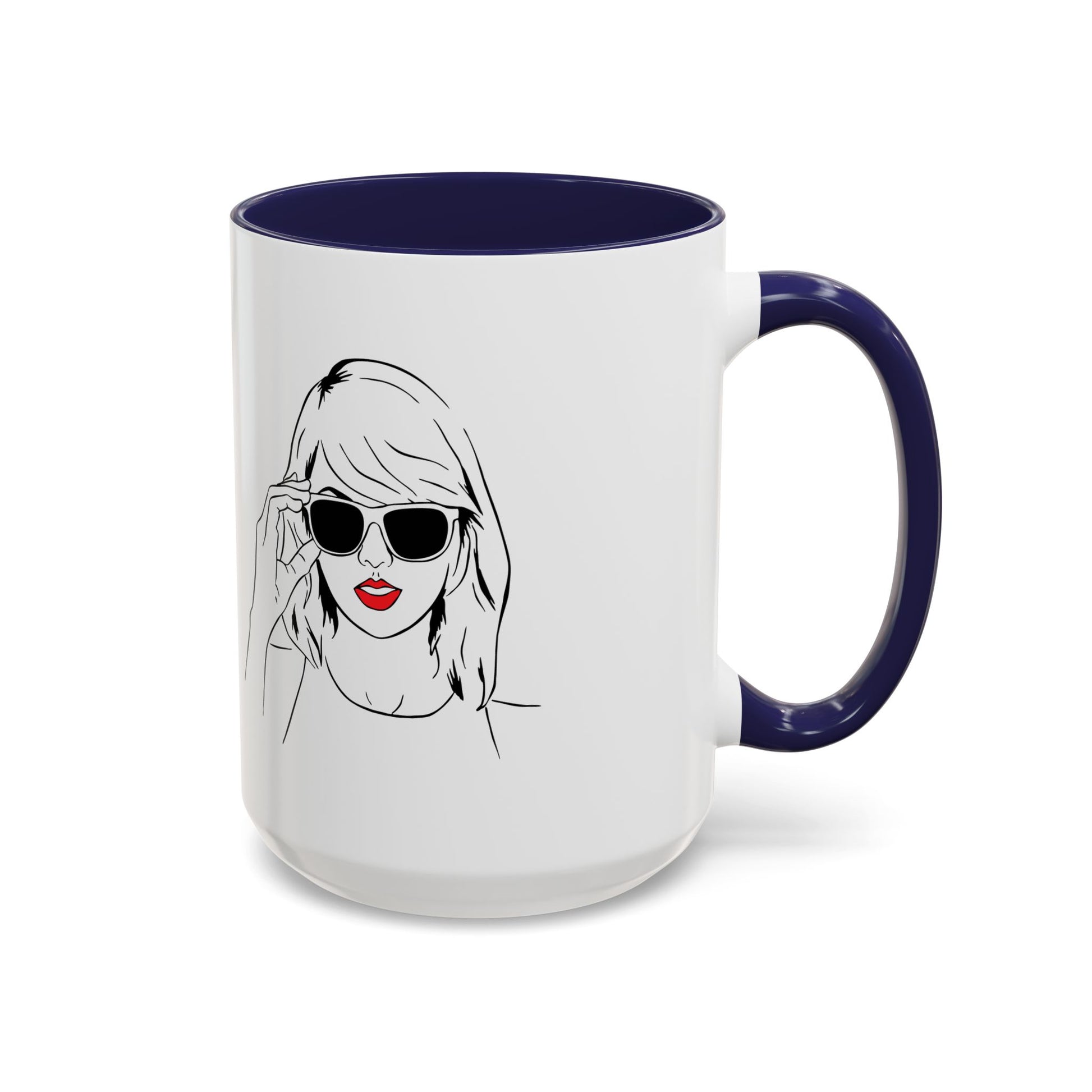 TAYLOR with Red Lips - Mug 11oz & 15oz with Vibrant Colors (CAN PERSONALIZE w/Text) - Tammy & Friends Travel