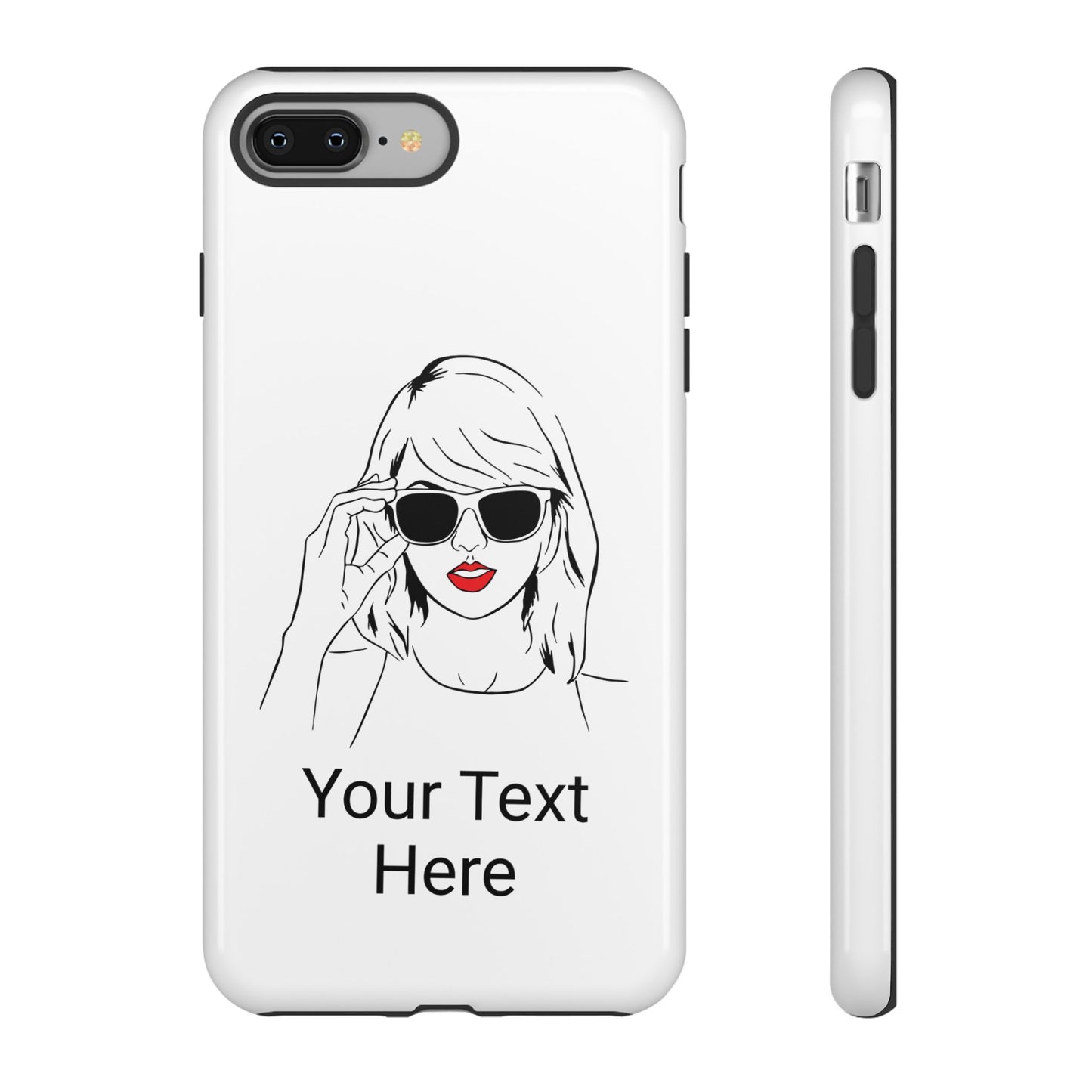 TAYLOR with RED LIPS - OLDER Model Phone Cases (CAN PERSONALIZE) - Tammy & Friends Travel