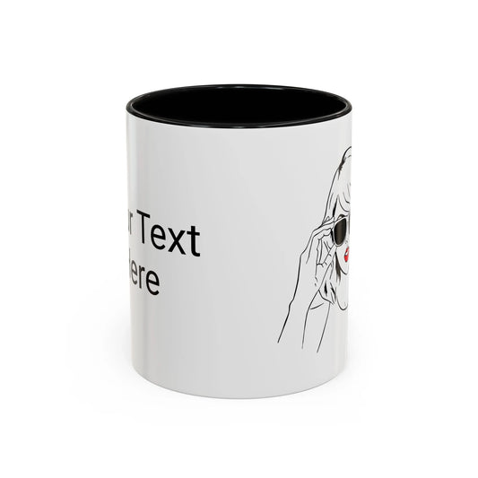 TAYLOR with Red Lips - Mug 11oz & 15oz with Vibrant Colors (CAN PERSONALIZE w/Text) - Tammy & Friends Travel