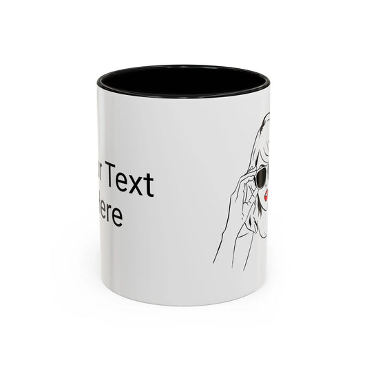 TAYLOR with Red Lips - Mug 11oz & 15oz with Vibrant Colors (CAN PERSONALIZE w/Text) - Tammy & Friends Travel