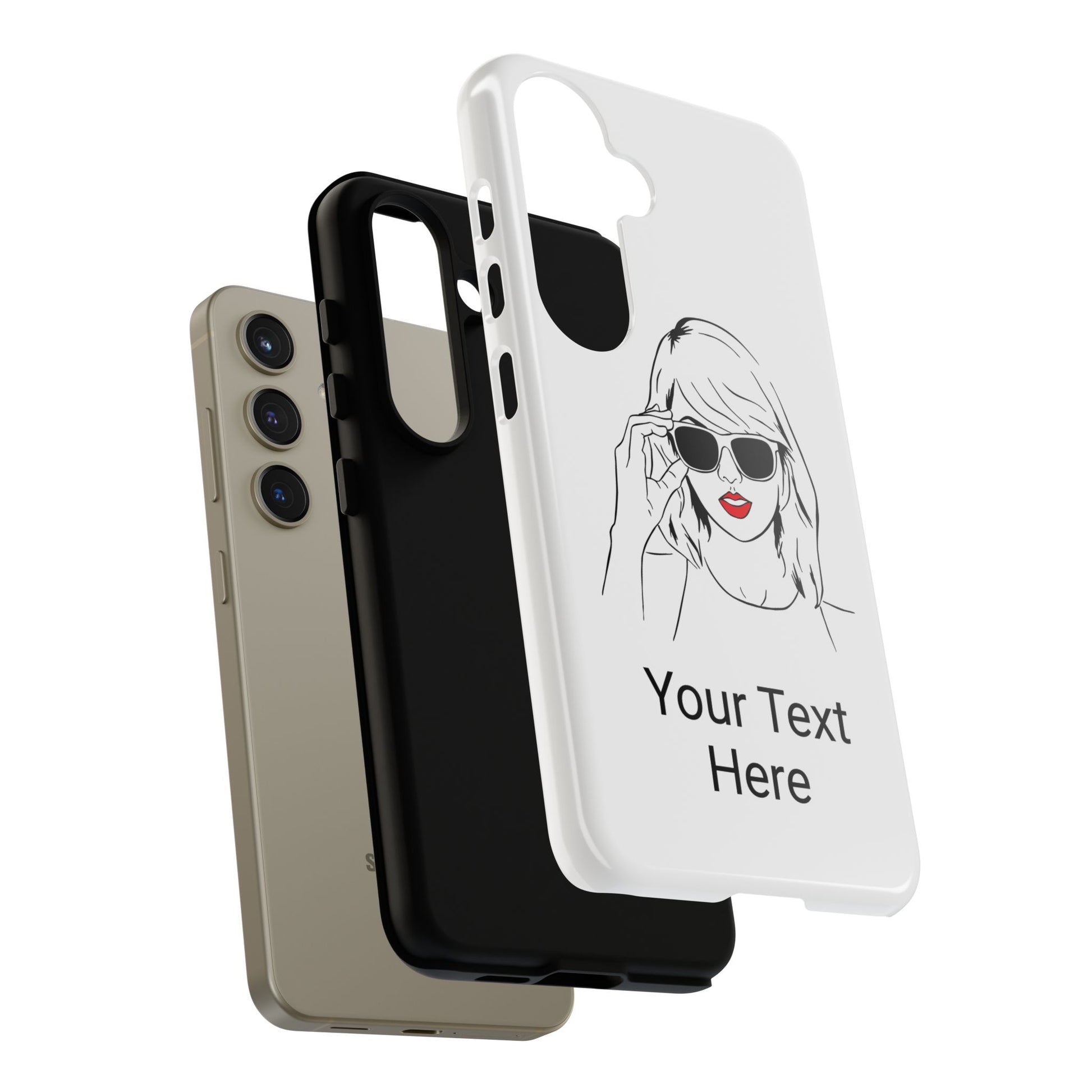 TAYLOR with RED LIPS - OLDER Model Phone Cases (CAN PERSONALIZE) - Tammy & Friends Travel