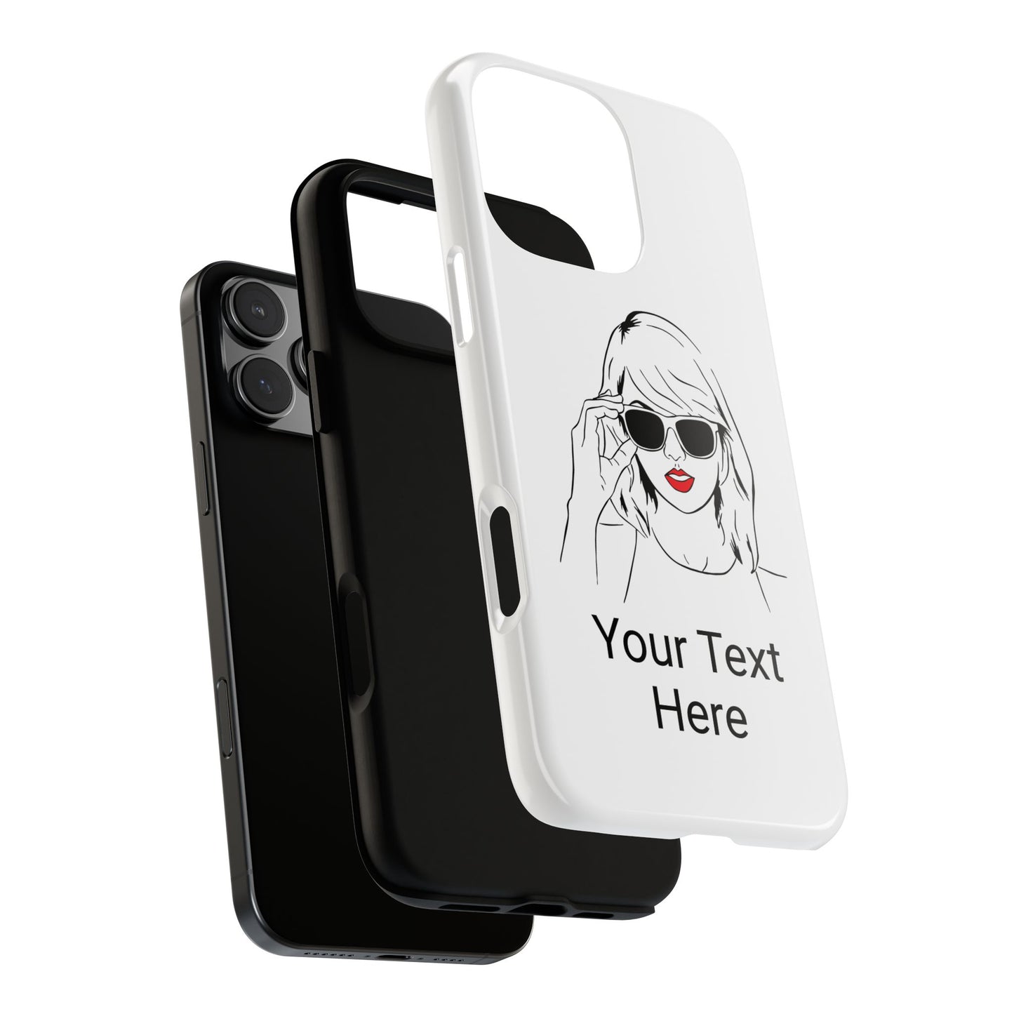TAYLOR with RED LIPS - NEWER Phone Cases (CAN PERSONALIZE) - Tammy & Friends Travel