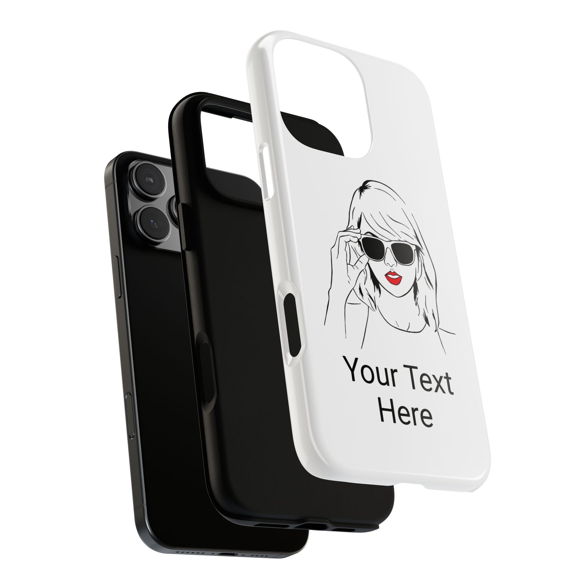 TAYLOR with RED LIPS - NEWER Phone Cases (CAN PERSONALIZE) - Tammy & Friends Travel