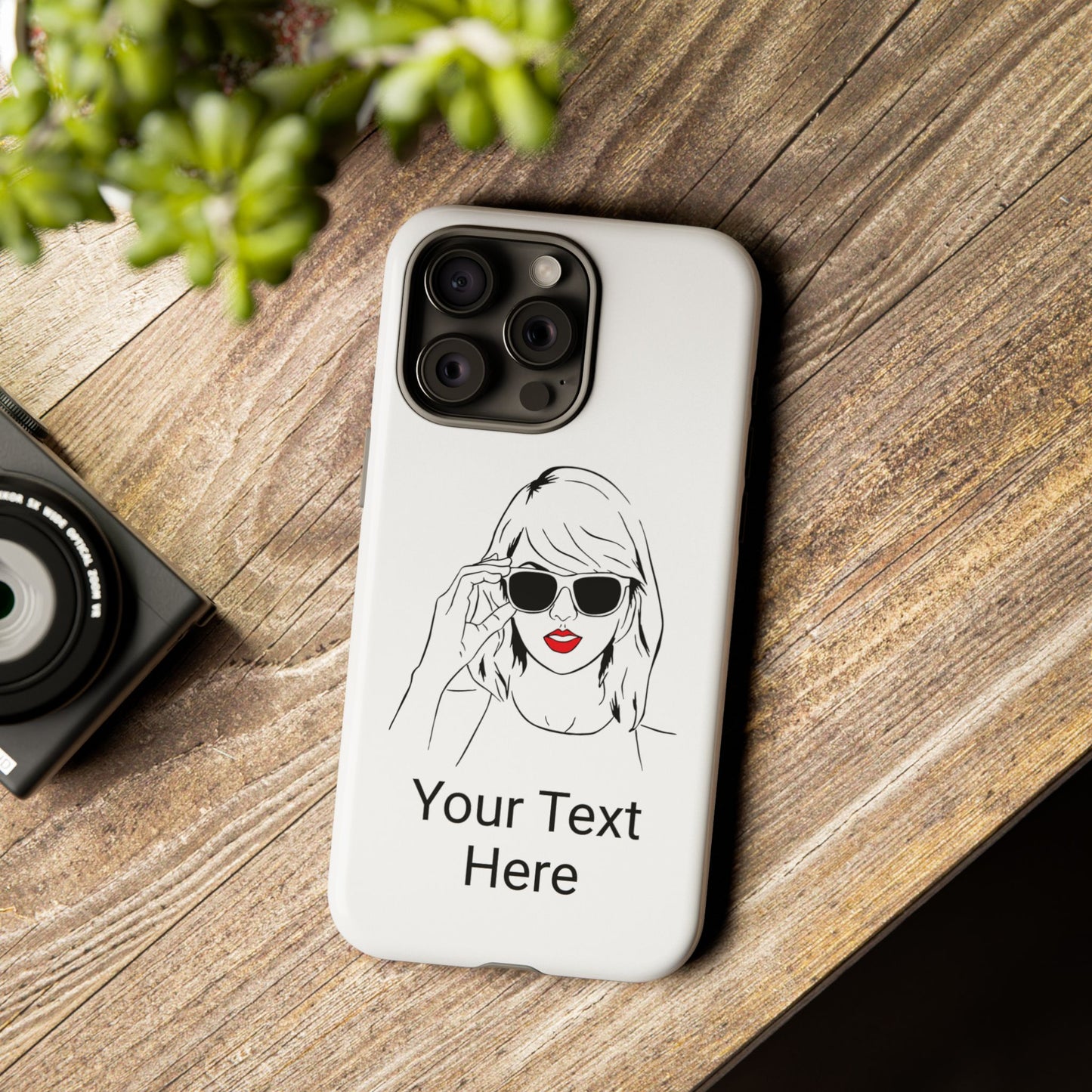 TAYLOR with RED LIPS - NEWER Phone Cases (CAN PERSONALIZE) - Tammy & Friends Travel