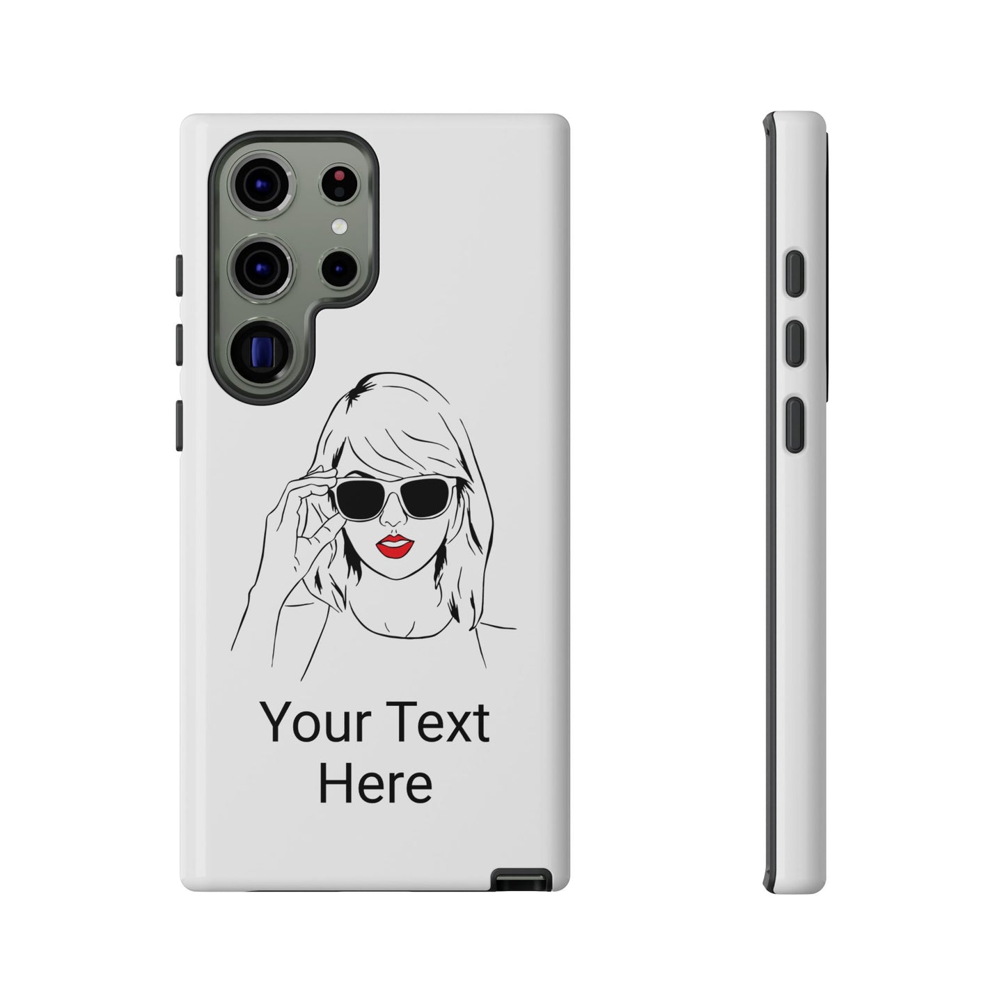 TAYLOR with RED LIPS - NEWER Phone Cases (CAN PERSONALIZE) - Tammy & Friends Travel