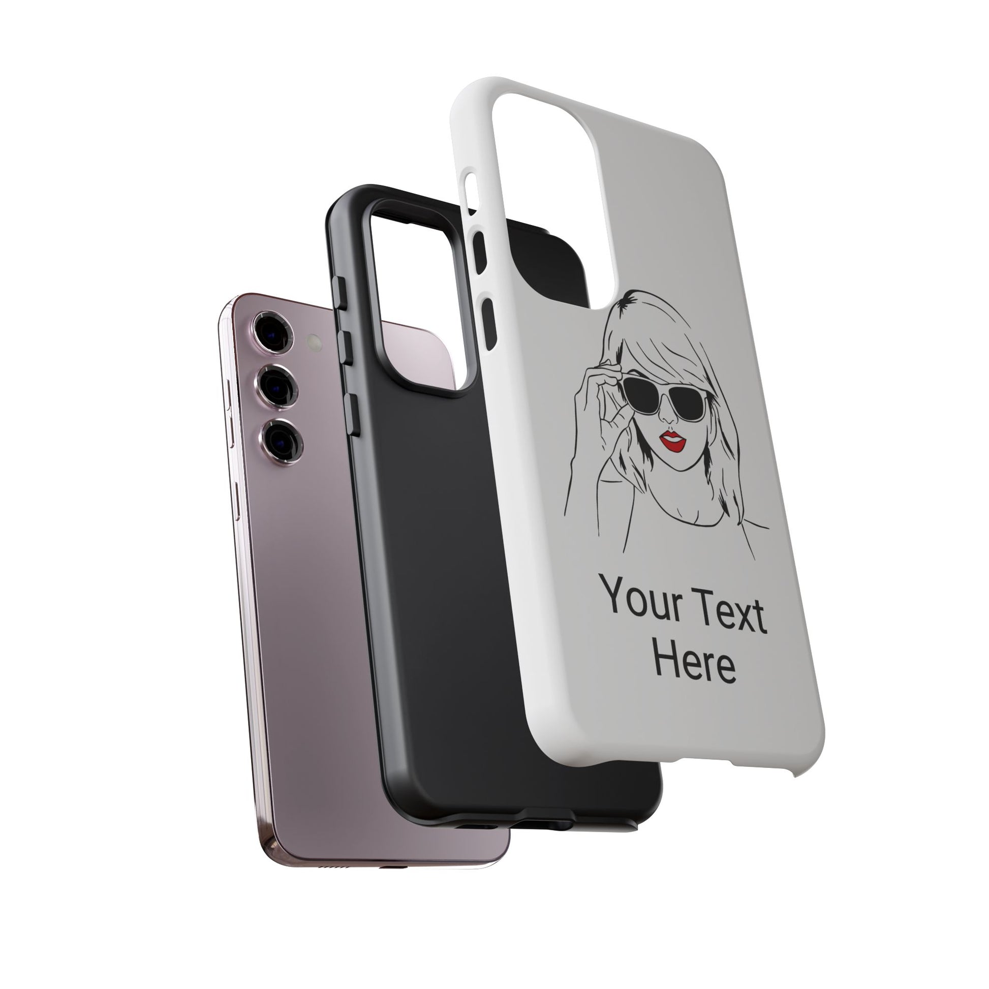 TAYLOR with RED LIPS - OLDER Model Phone Cases (CAN PERSONALIZE) - Tammy & Friends Travel