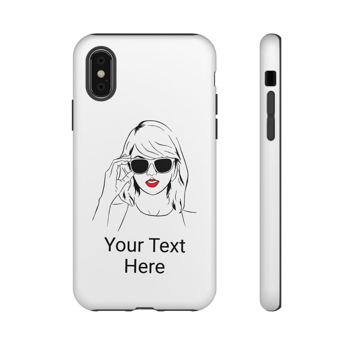 TAYLOR with RED LIPS - OLDER Model Phone Cases (CAN PERSONALIZE) - Tammy & Friends Travel