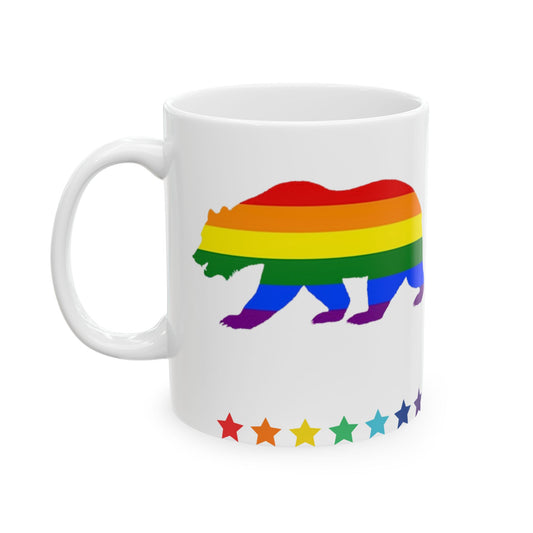 Gavin Bear Pride Mug 11oz & 15oz with Personalization (DESIGN HAS ISSUES!) - Tammy & Friends Travel