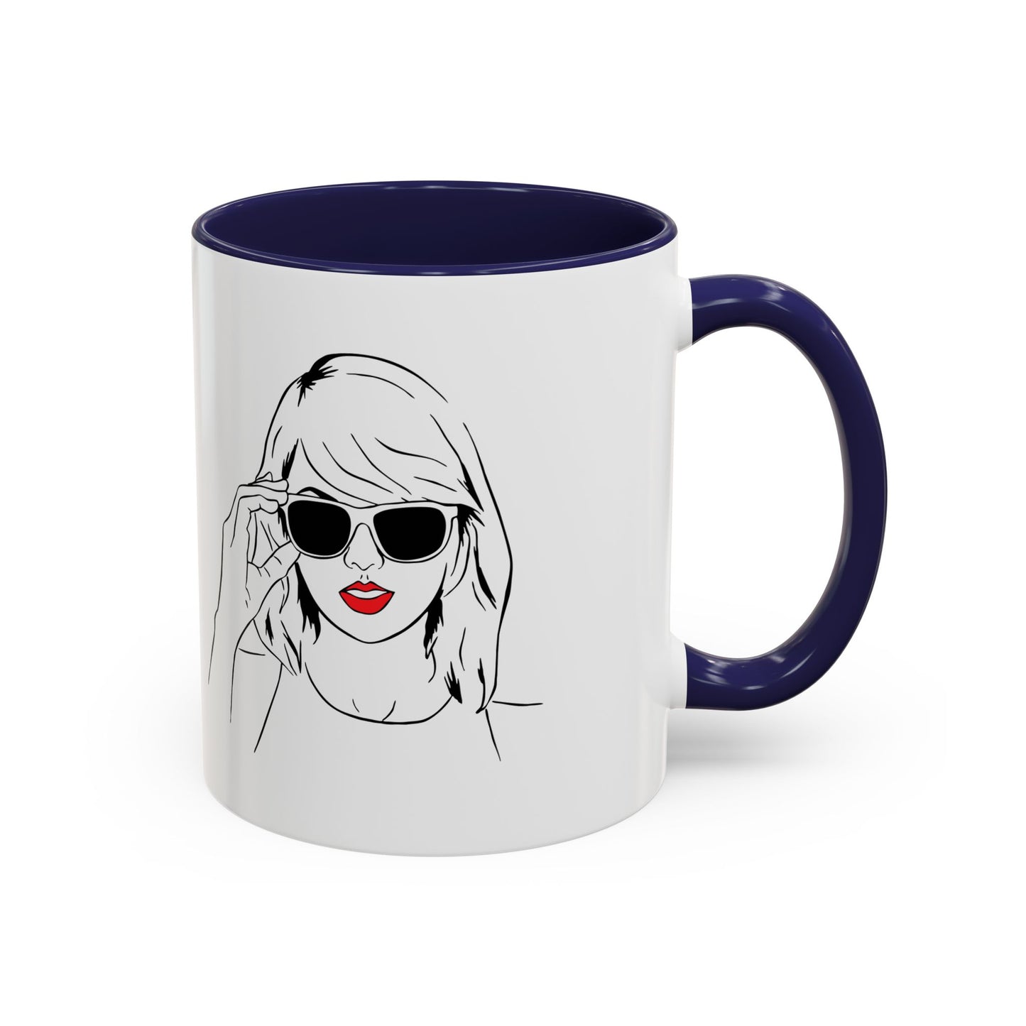 TAYLOR with Red Lips - Mug 11oz & 15oz with Vibrant Colors (CAN PERSONALIZE w/Text) - Tammy & Friends Travel