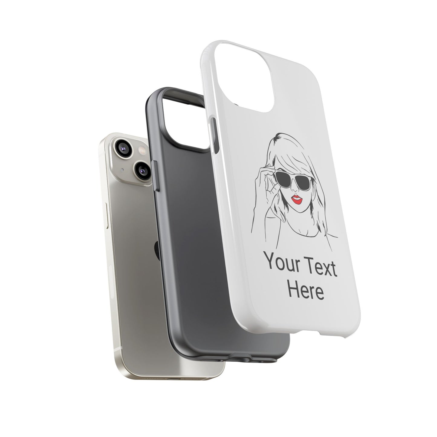 TAYLOR with RED LIPS - NEWER Phone Cases (CAN PERSONALIZE) - Tammy & Friends Travel