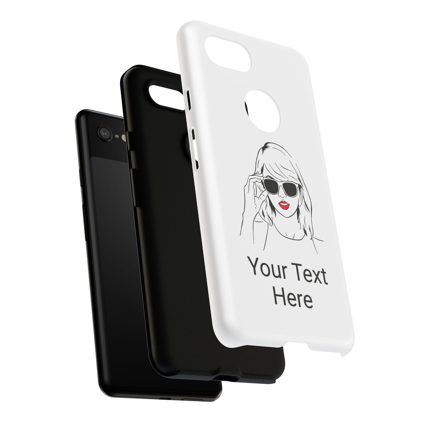 TAYLOR with RED LIPS - OLDER Model Phone Cases (CAN PERSONALIZE) - Tammy & Friends Travel