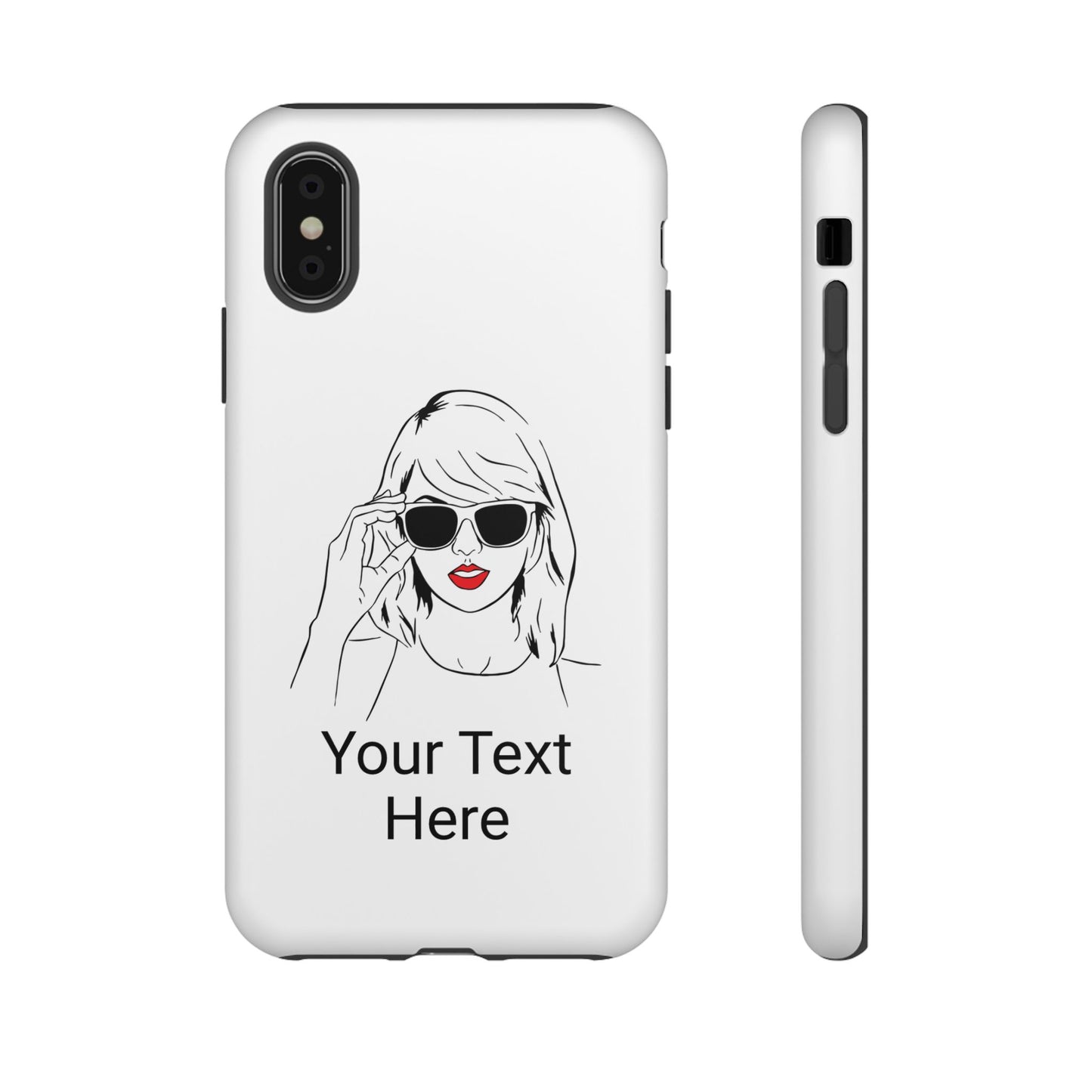 TAYLOR with RED LIPS - NEWER Phone Cases (CAN PERSONALIZE) - Tammy & Friends Travel