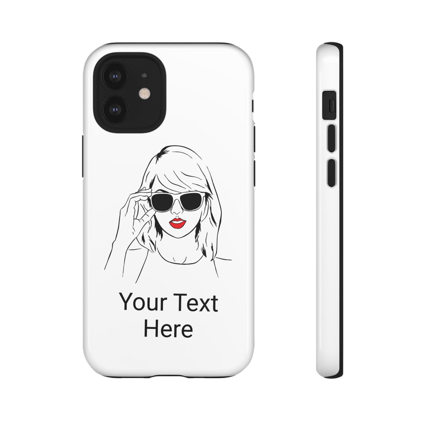 TAYLOR with RED LIPS - OLDER Model Phone Cases (CAN PERSONALIZE) - Tammy & Friends Travel
