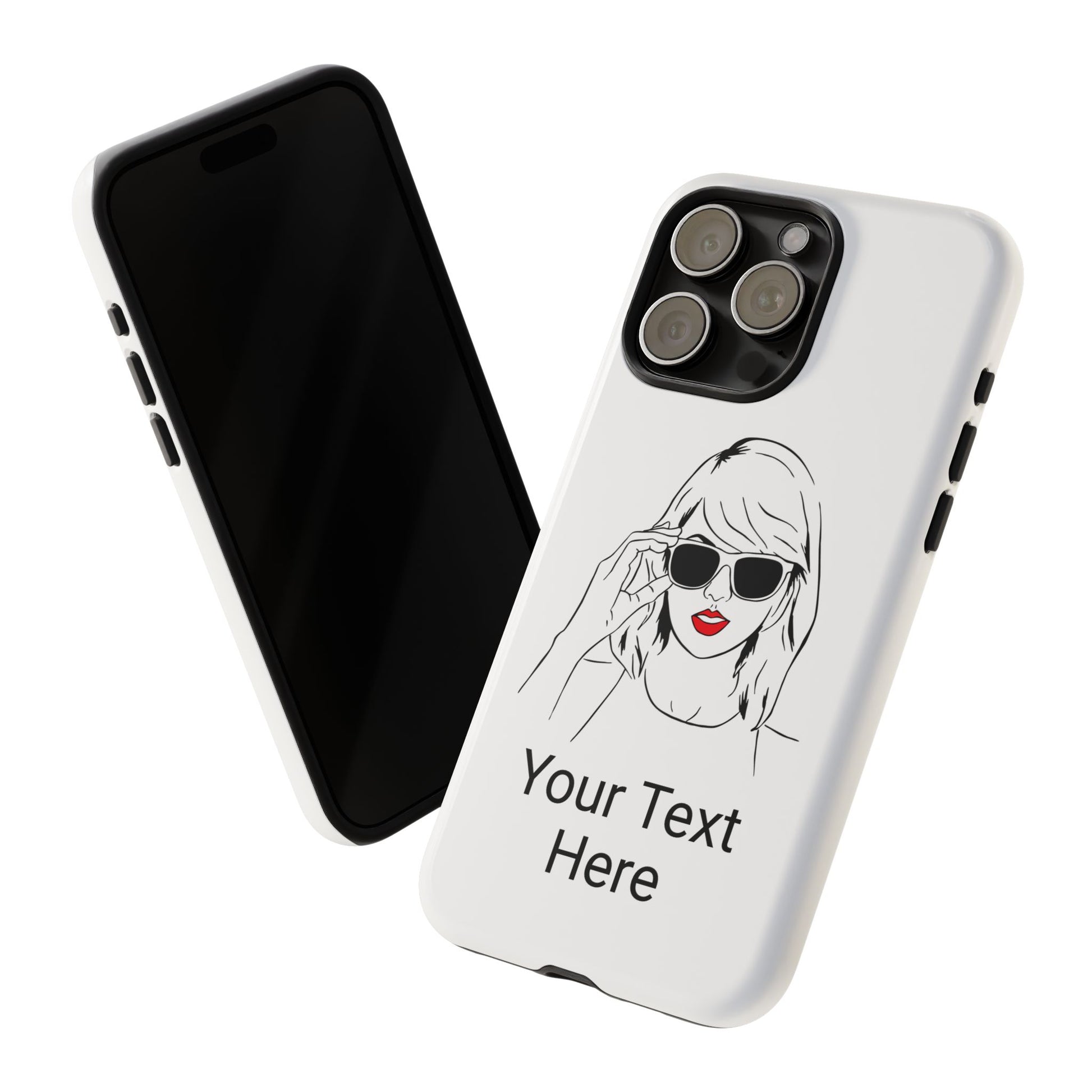 TAYLOR with RED LIPS - NEWER Phone Cases (CAN PERSONALIZE) - Tammy & Friends Travel