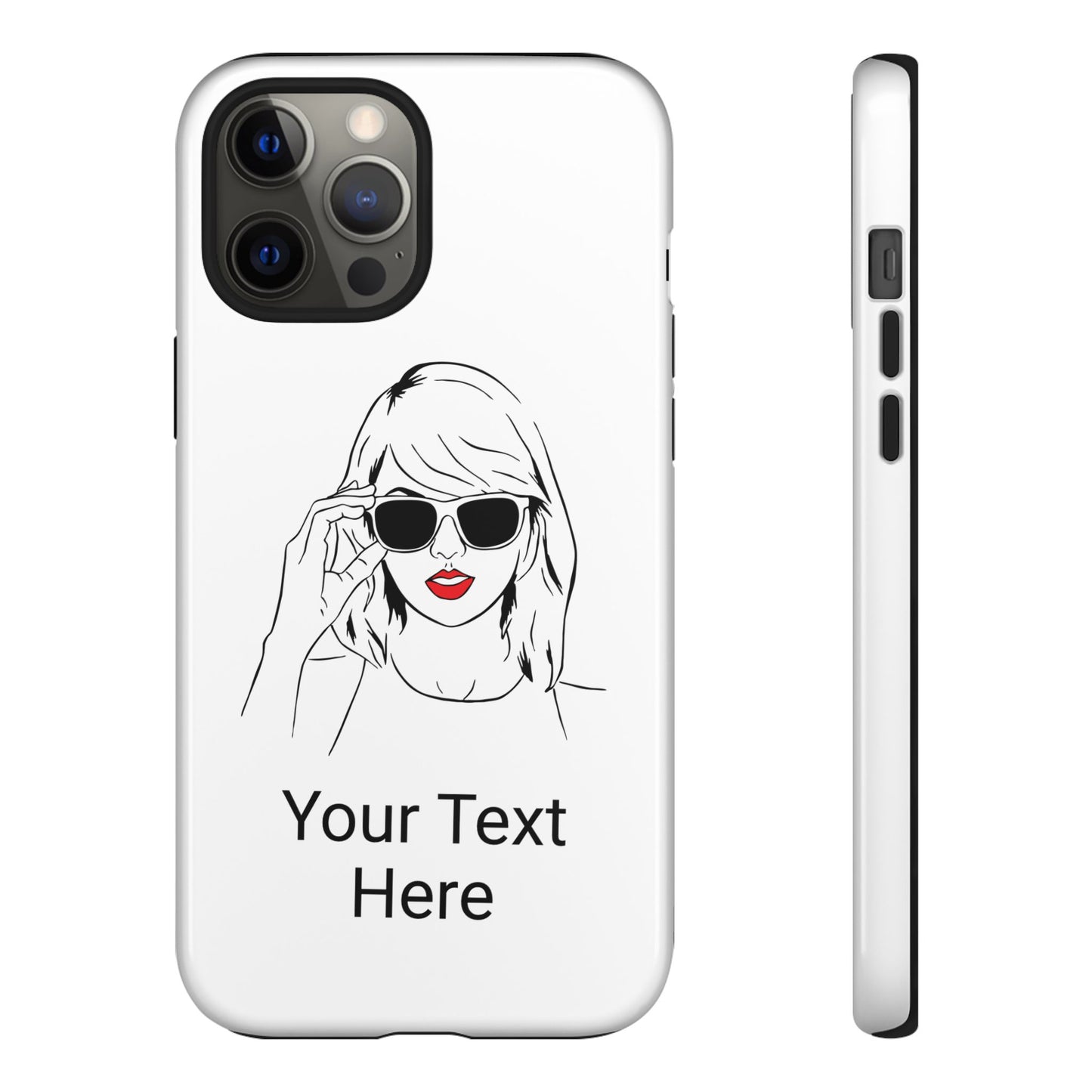 TAYLOR with RED LIPS - OLDER Model Phone Cases (CAN PERSONALIZE) - Tammy & Friends Travel