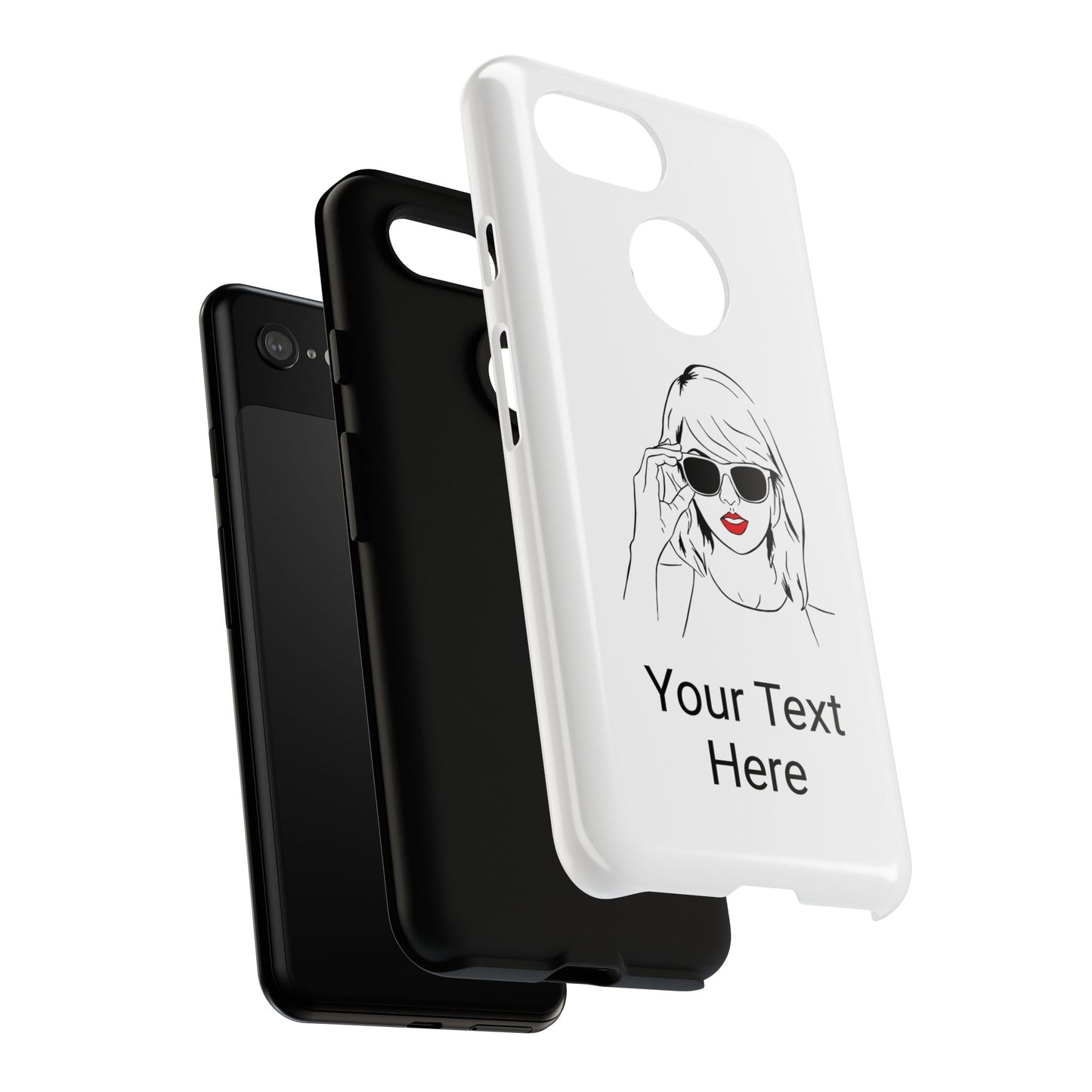 TAYLOR with RED LIPS - OLDER Model Phone Cases (CAN PERSONALIZE) - Tammy & Friends Travel