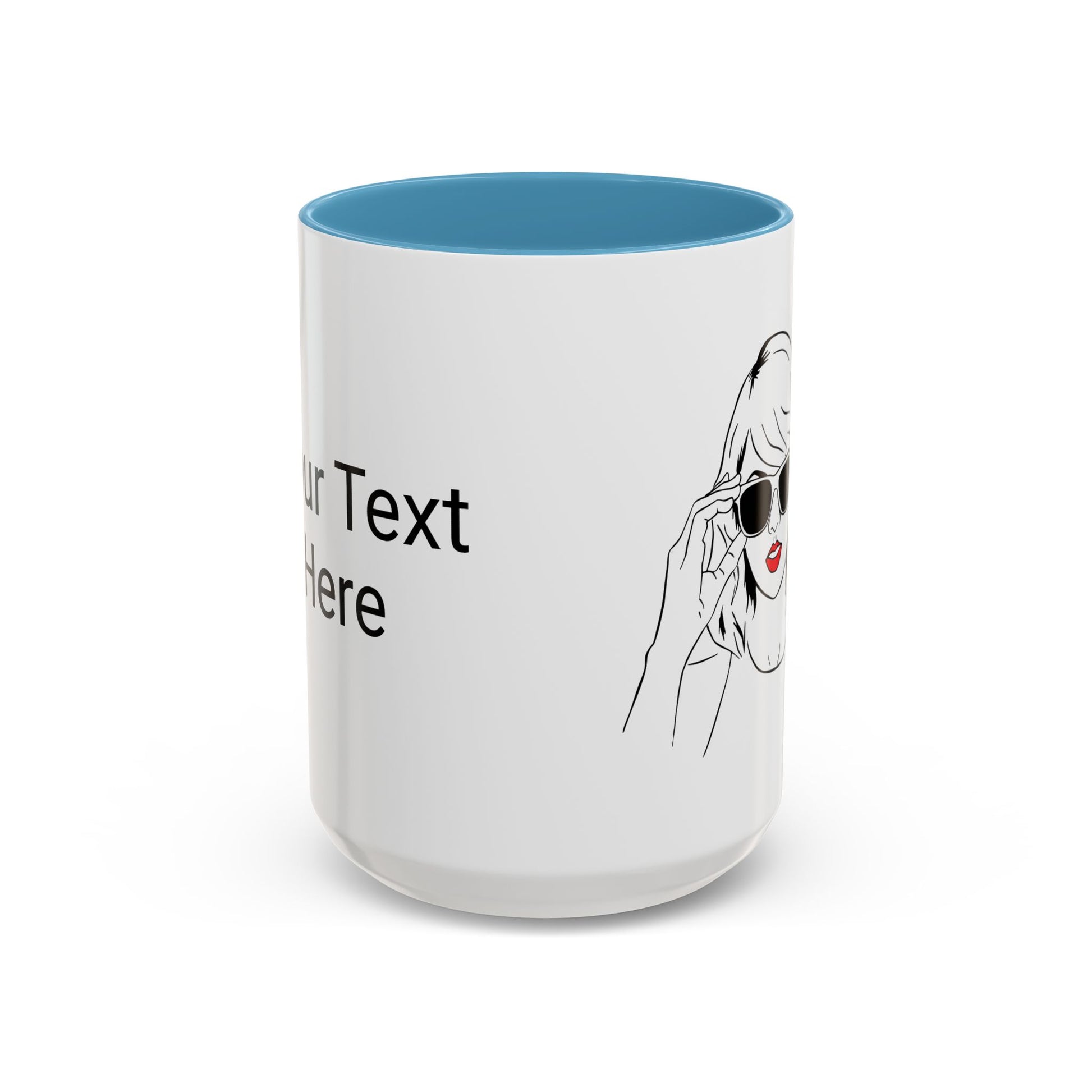 TAYLOR with Red Lips - Mug 11oz & 15oz with Vibrant Colors (CAN PERSONALIZE w/Text) - Tammy & Friends Travel