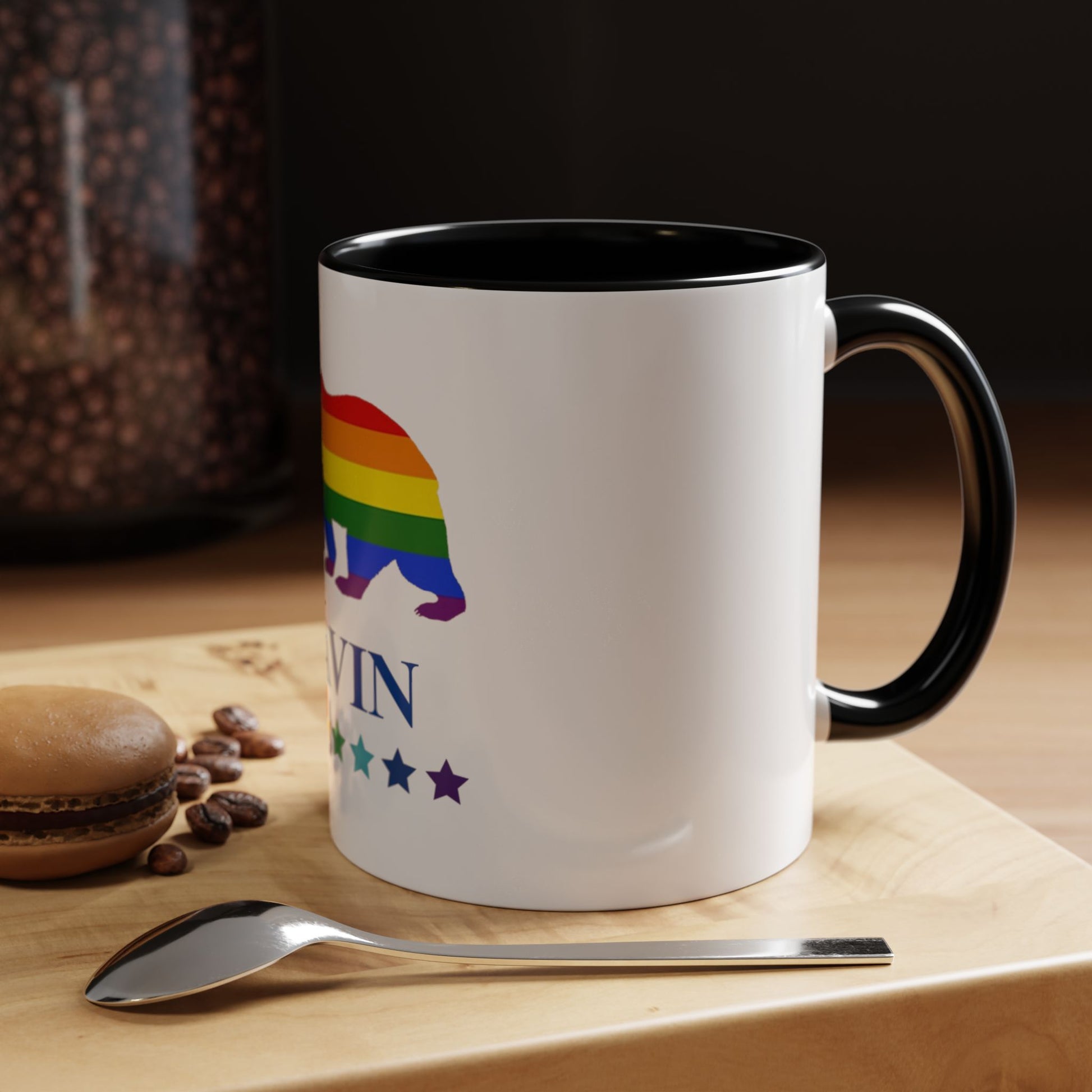 GAVIN PRIDE BEAR Mug 11oz & 15oz with Vibrant Colors (NO PERSONALIZATION) - Tammy & Friends Travel