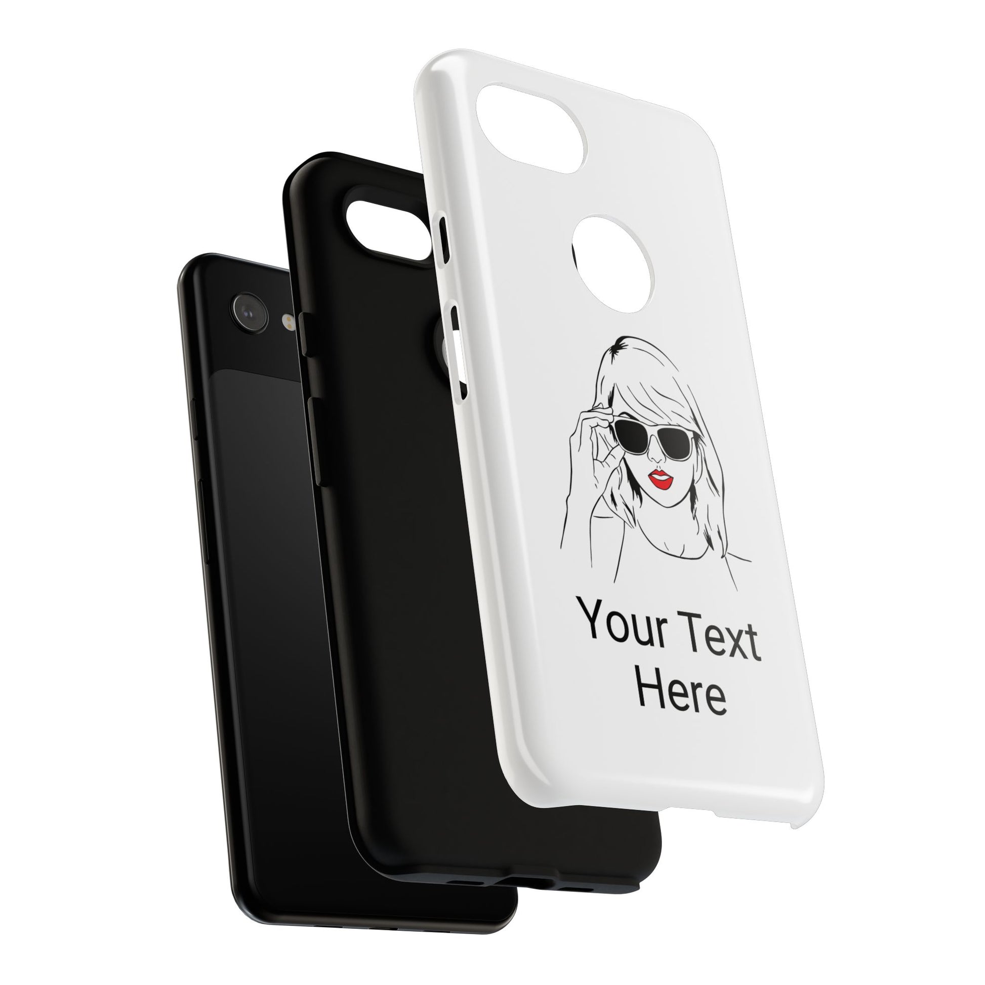 TAYLOR with RED LIPS - OLDER Model Phone Cases (CAN PERSONALIZE) - Tammy & Friends Travel