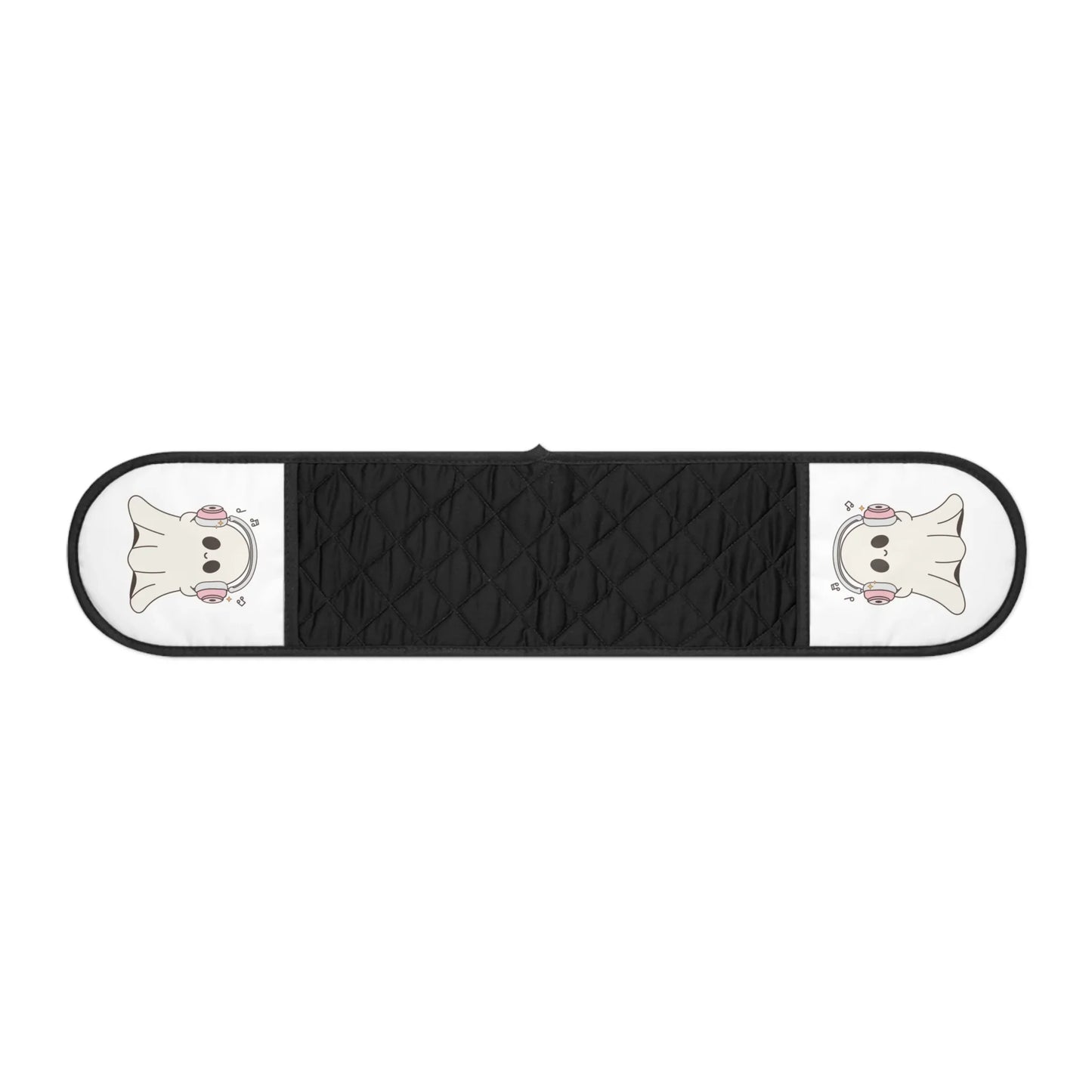 HALLOWEEN Ghost with Pink Headphones Oven Mitts (NOT PERSONALIZED) - Tammy & Friends Travel