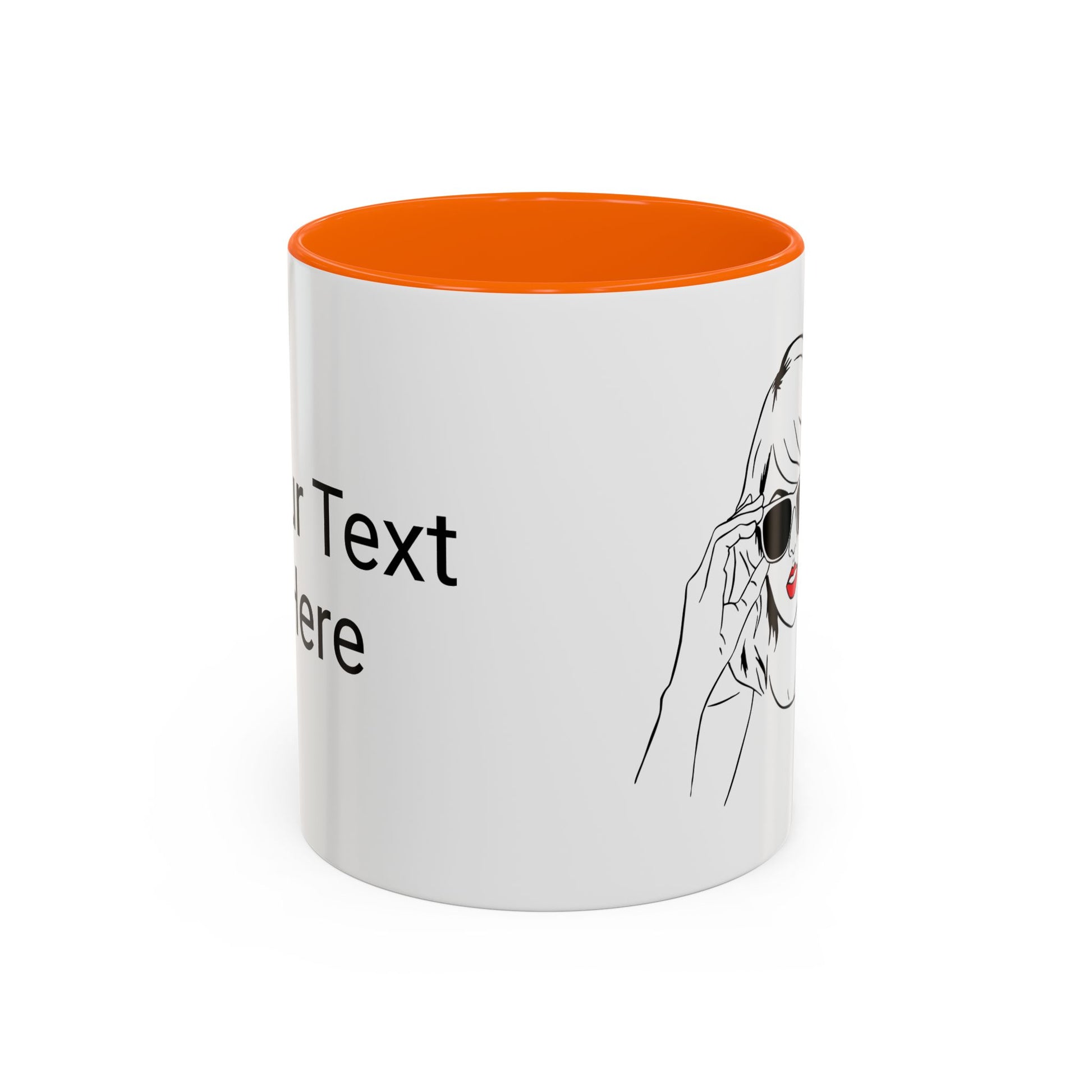 TAYLOR with Red Lips - Mug 11oz & 15oz with Vibrant Colors (CAN PERSONALIZE w/Text) - Tammy & Friends Travel
