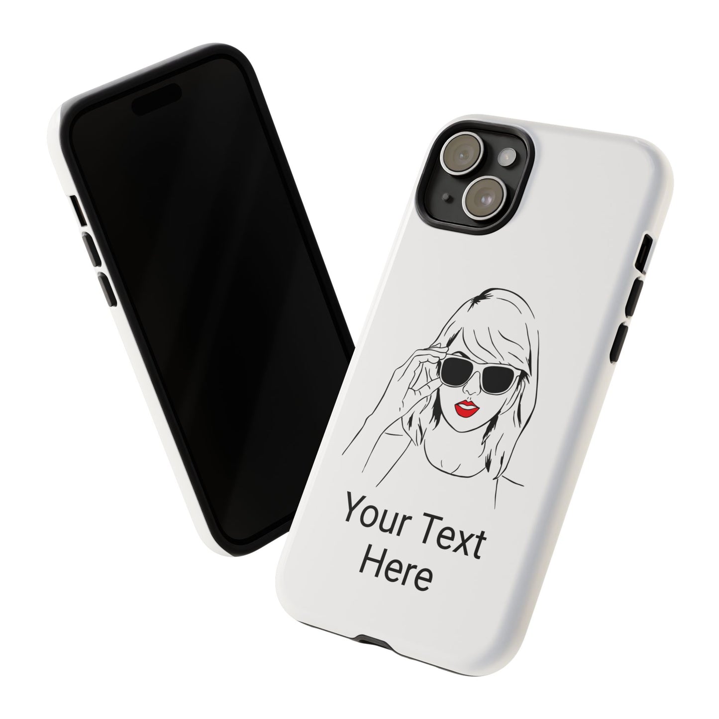 TAYLOR with RED LIPS - NEWER Phone Cases (CAN PERSONALIZE) - Tammy & Friends Travel