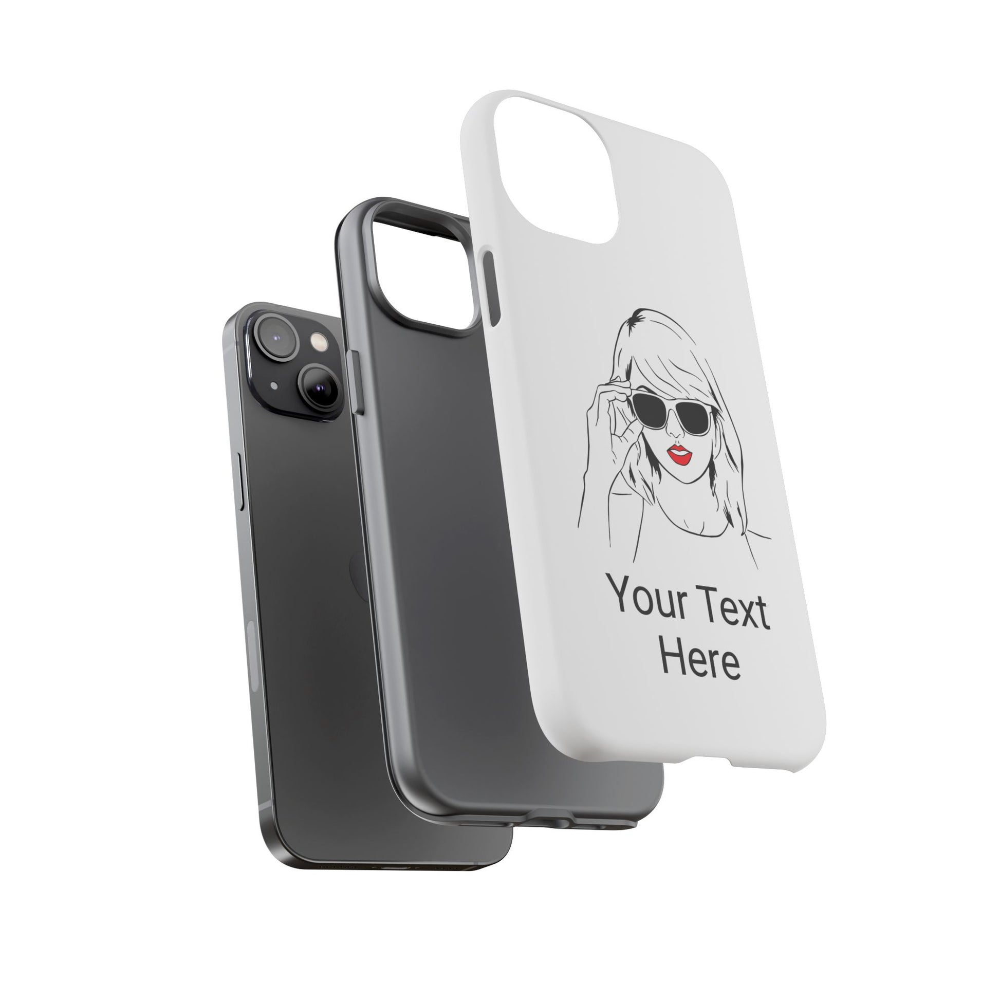 TAYLOR with RED LIPS - NEWER Phone Cases (CAN PERSONALIZE) - Tammy & Friends Travel