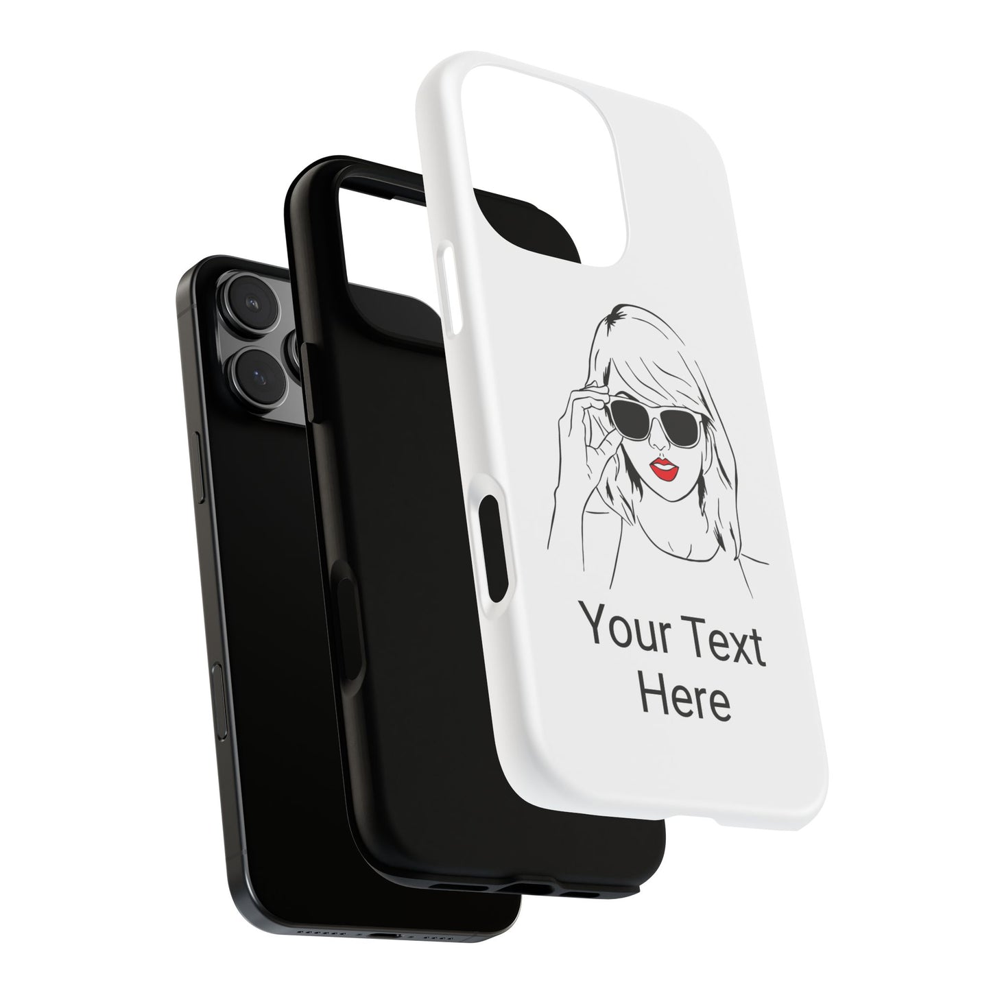 TAYLOR with RED LIPS - NEWER Phone Cases (CAN PERSONALIZE) - Tammy & Friends Travel