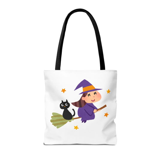 HALLOWEEN CAT and GHOST - Tote Bag. (CAN PERSONALIZE) - Tammy & Friends Travel