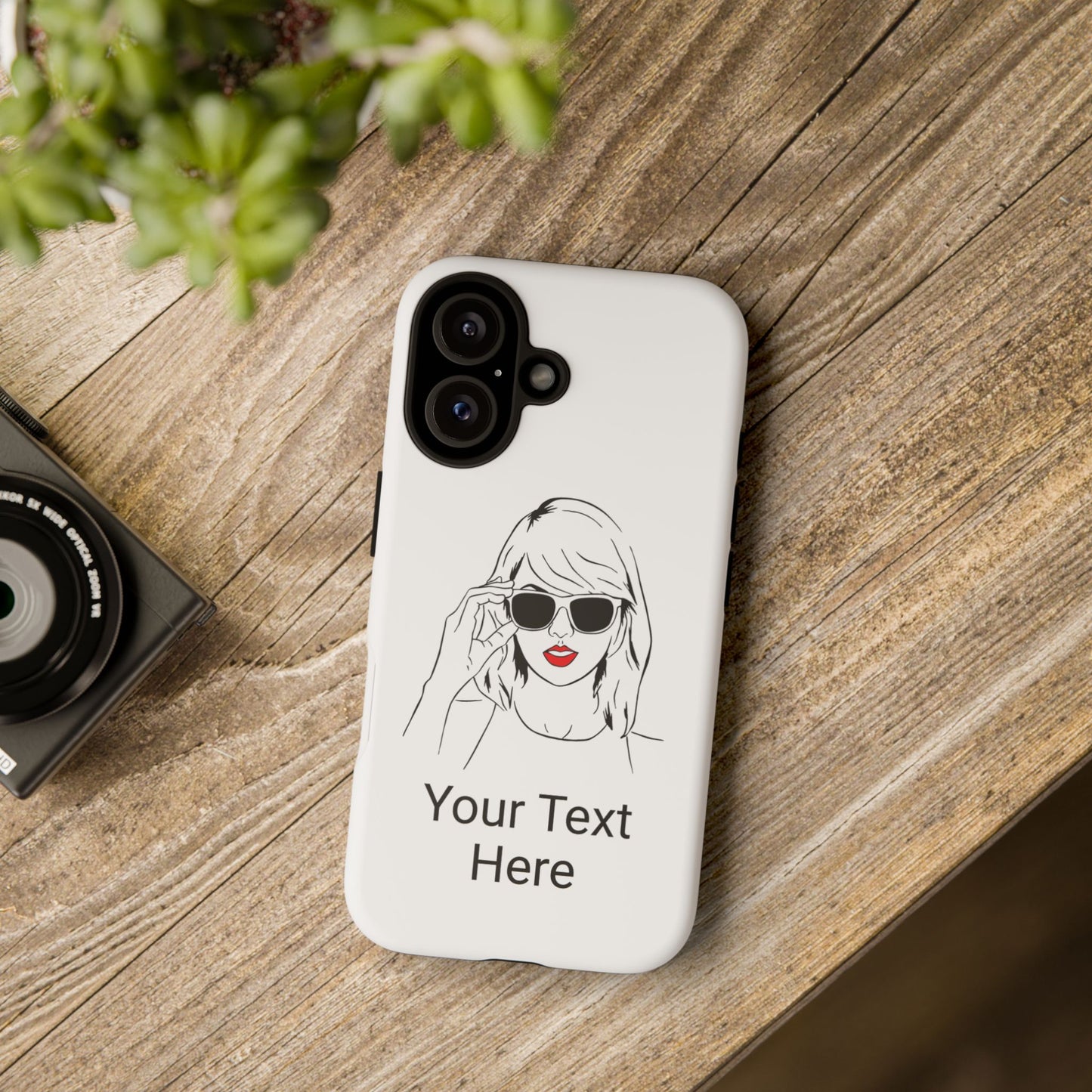 TAYLOR with RED LIPS - NEWER Phone Cases (CAN PERSONALIZE) - Tammy & Friends Travel