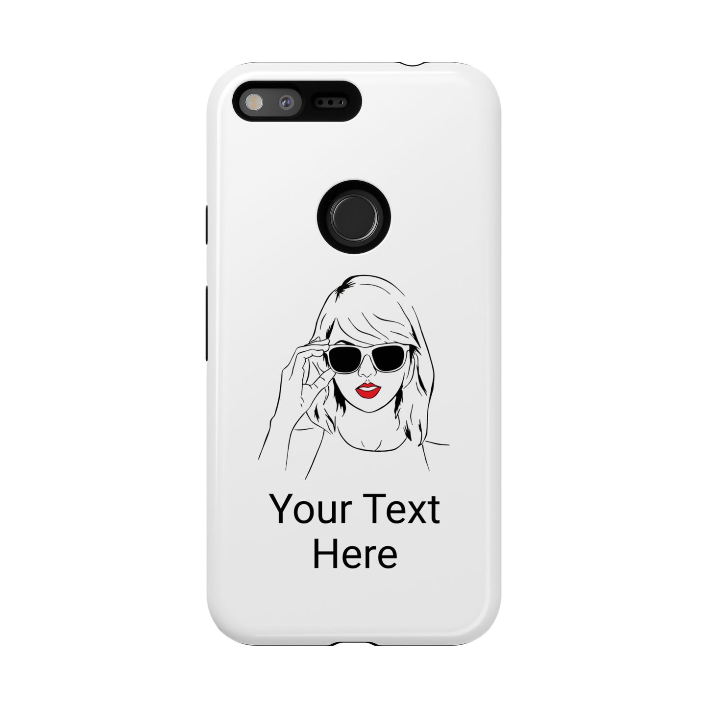 TAYLOR with RED LIPS - OLDER Model Phone Cases (CAN PERSONALIZE) - Tammy & Friends Travel