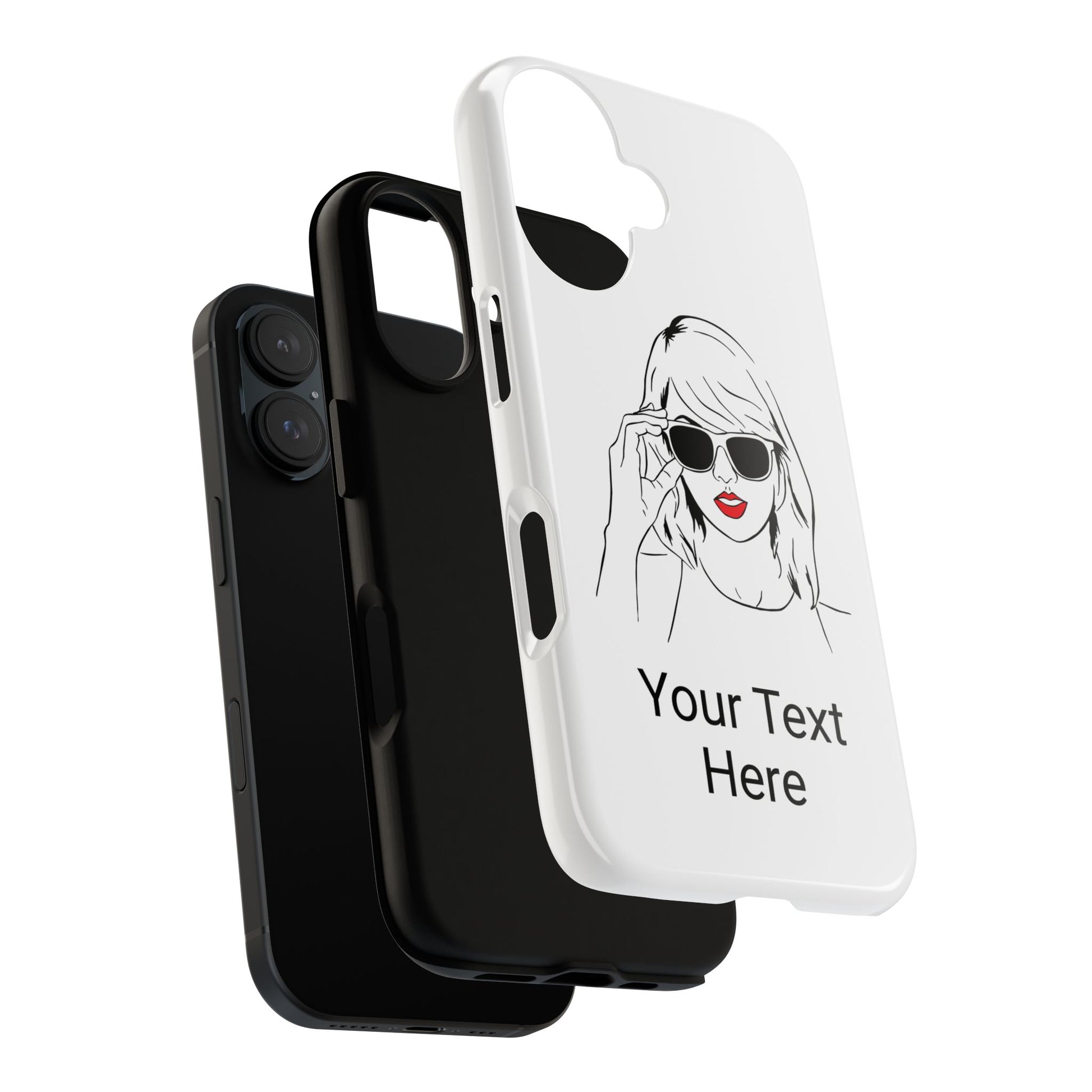 TAYLOR with RED LIPS - OLDER Model Phone Cases (CAN PERSONALIZE) - Tammy & Friends Travel