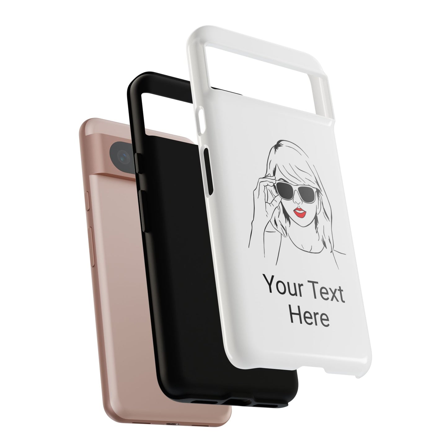 TAYLOR with RED LIPS - NEWER Phone Cases (CAN PERSONALIZE) - Tammy & Friends Travel