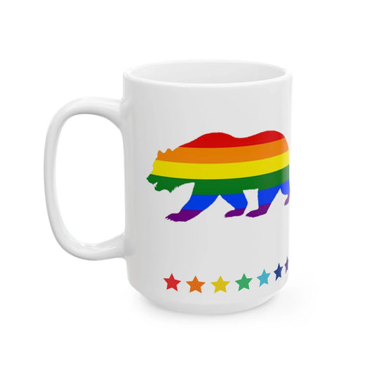 Gavin Bear Pride Mug 11oz & 15oz with Personalization (DESIGN HAS ISSUES!) - Tammy & Friends Travel