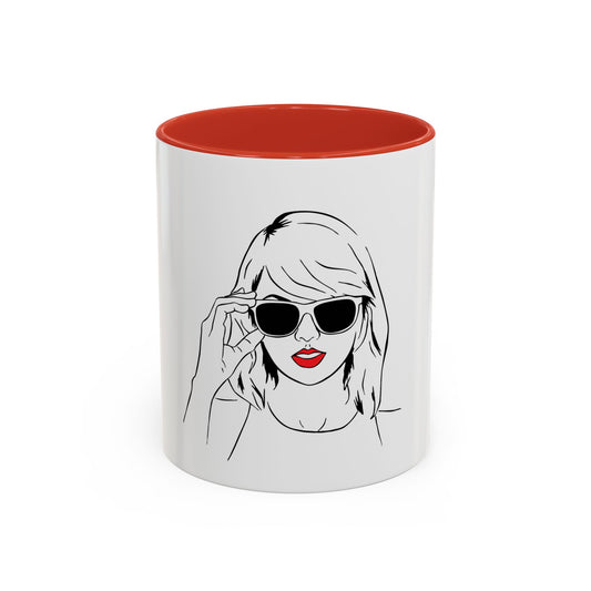 TAYLOR with Red Lips - Mug 11oz & 15oz with Vibrant Colors (NOT PERSONALIZED) - Tammy & Friends Travel