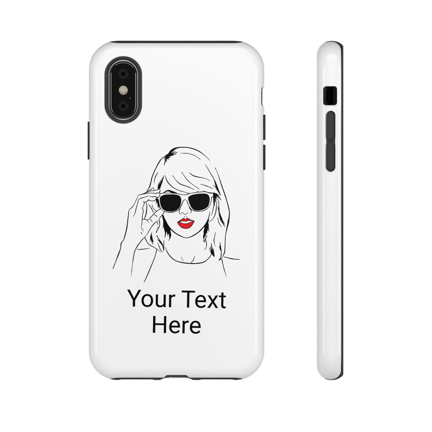 TAYLOR with RED LIPS - OLDER Model Phone Cases (CAN PERSONALIZE) - Tammy & Friends Travel