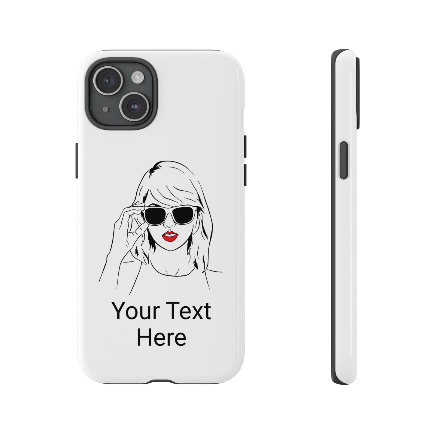 TAYLOR with RED LIPS - NEWER Phone Cases (CAN PERSONALIZE) - Tammy & Friends Travel