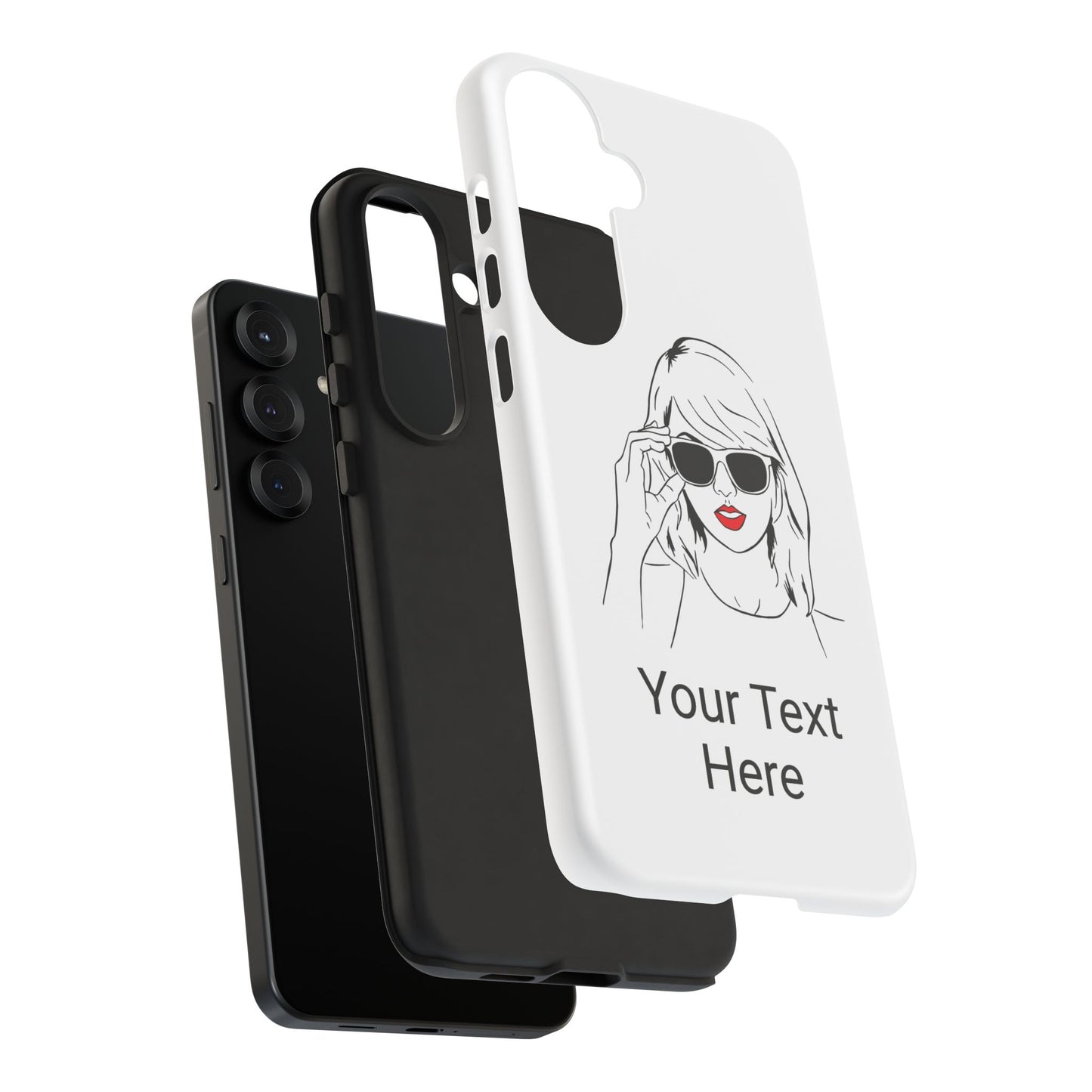 TAYLOR with RED LIPS - NEWER Phone Cases (CAN PERSONALIZE) - Tammy & Friends Travel