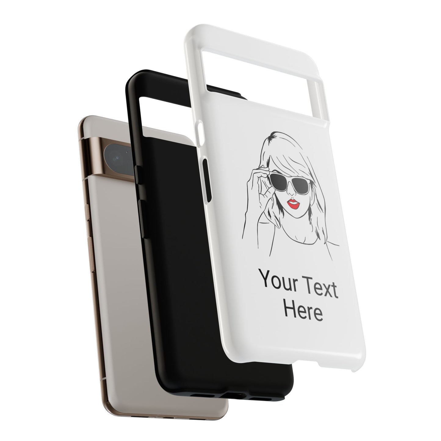 TAYLOR with RED LIPS - OLDER Model Phone Cases (CAN PERSONALIZE) - Tammy & Friends Travel
