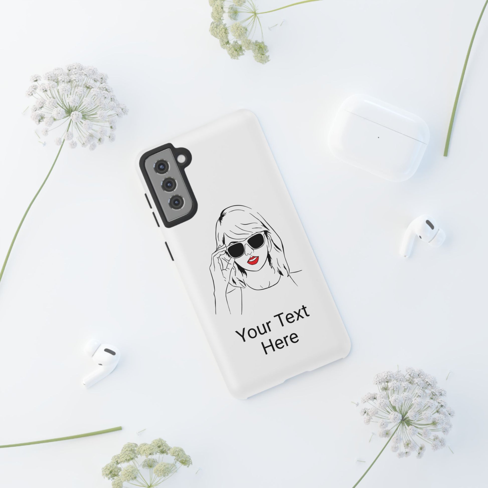 TAYLOR with RED LIPS - OLDER Model Phone Cases (CAN PERSONALIZE) - Tammy & Friends Travel